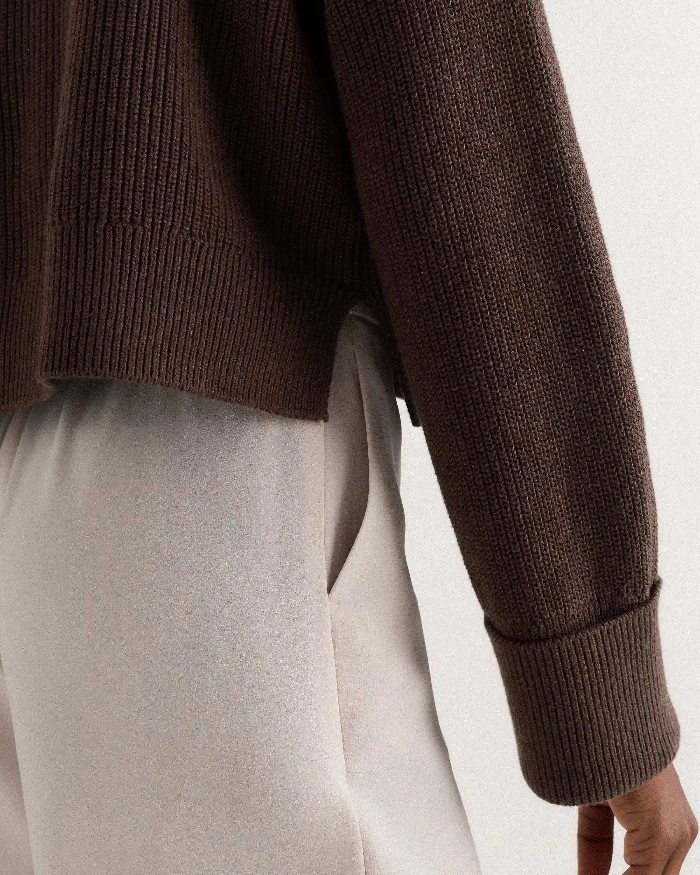100% Organic Cotton Fisherman Collared Cardigan