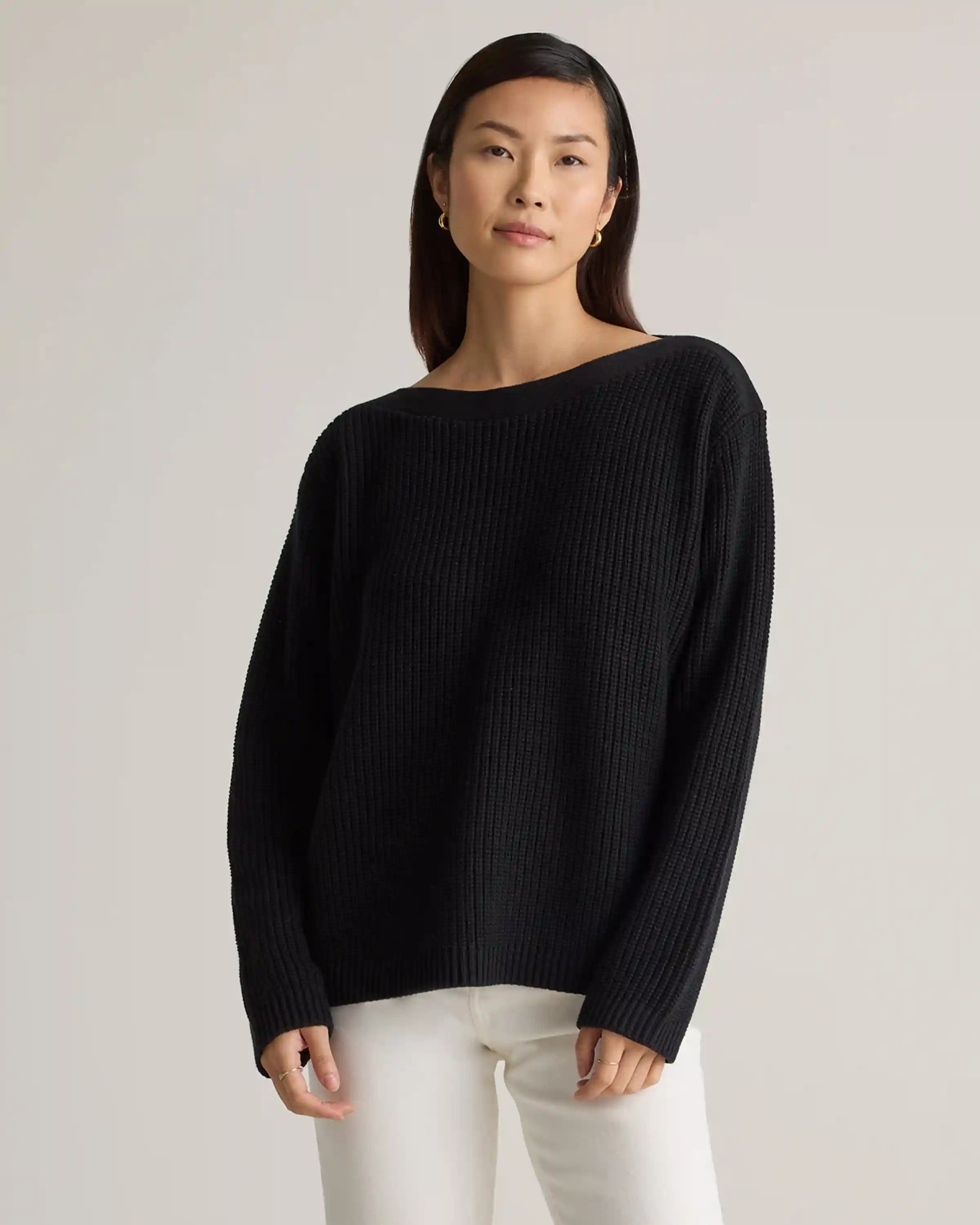 100% Organic Cotton Fisherman Boatneck Sweater