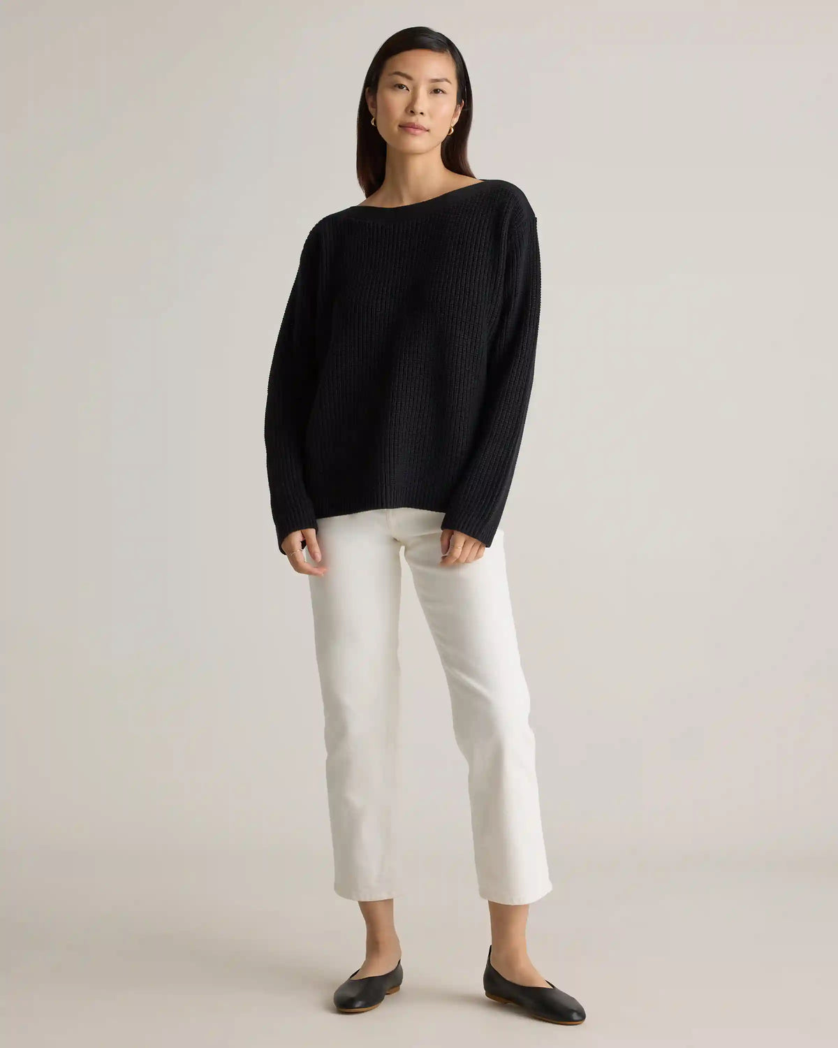 100% Organic Cotton Fisherman Boatneck Sweater