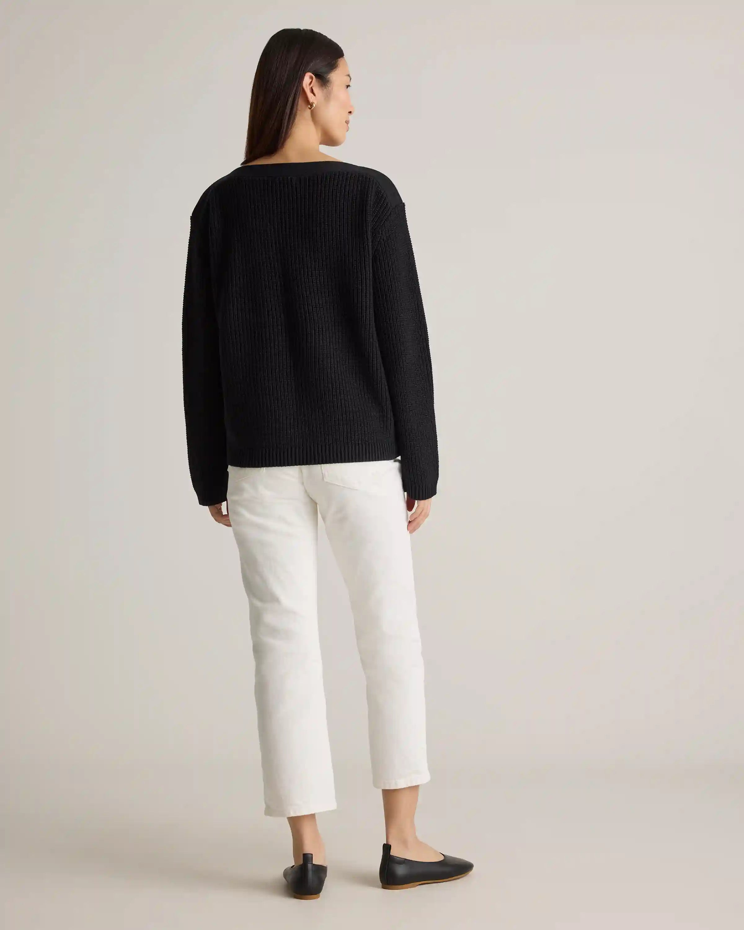 100% Organic Cotton Fisherman Boatneck Sweater