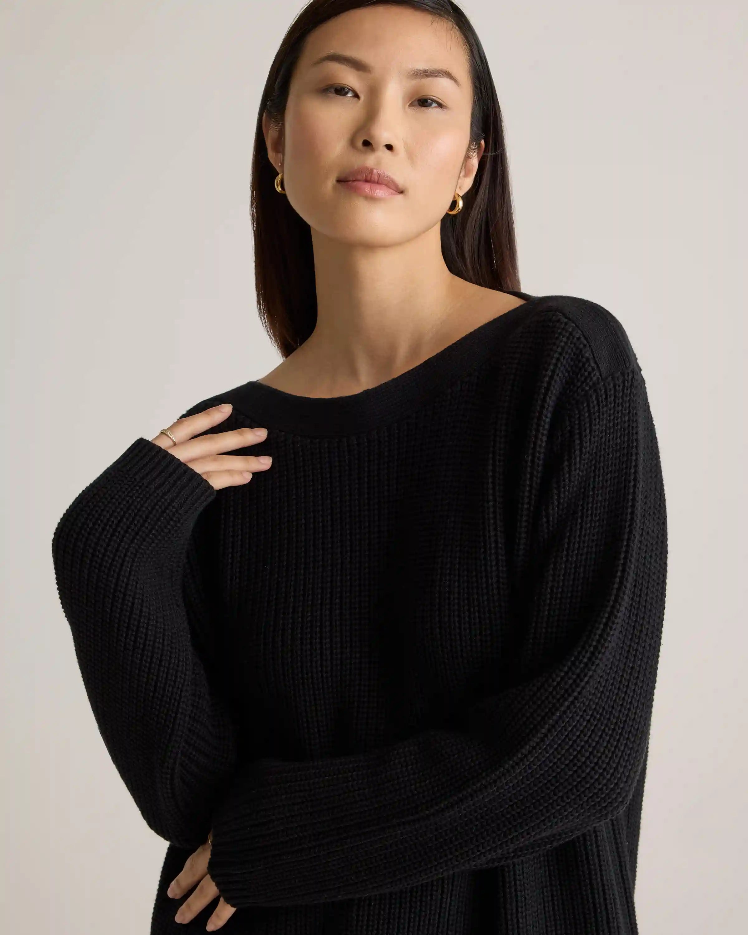 100% Organic Cotton Fisherman Boatneck Sweater