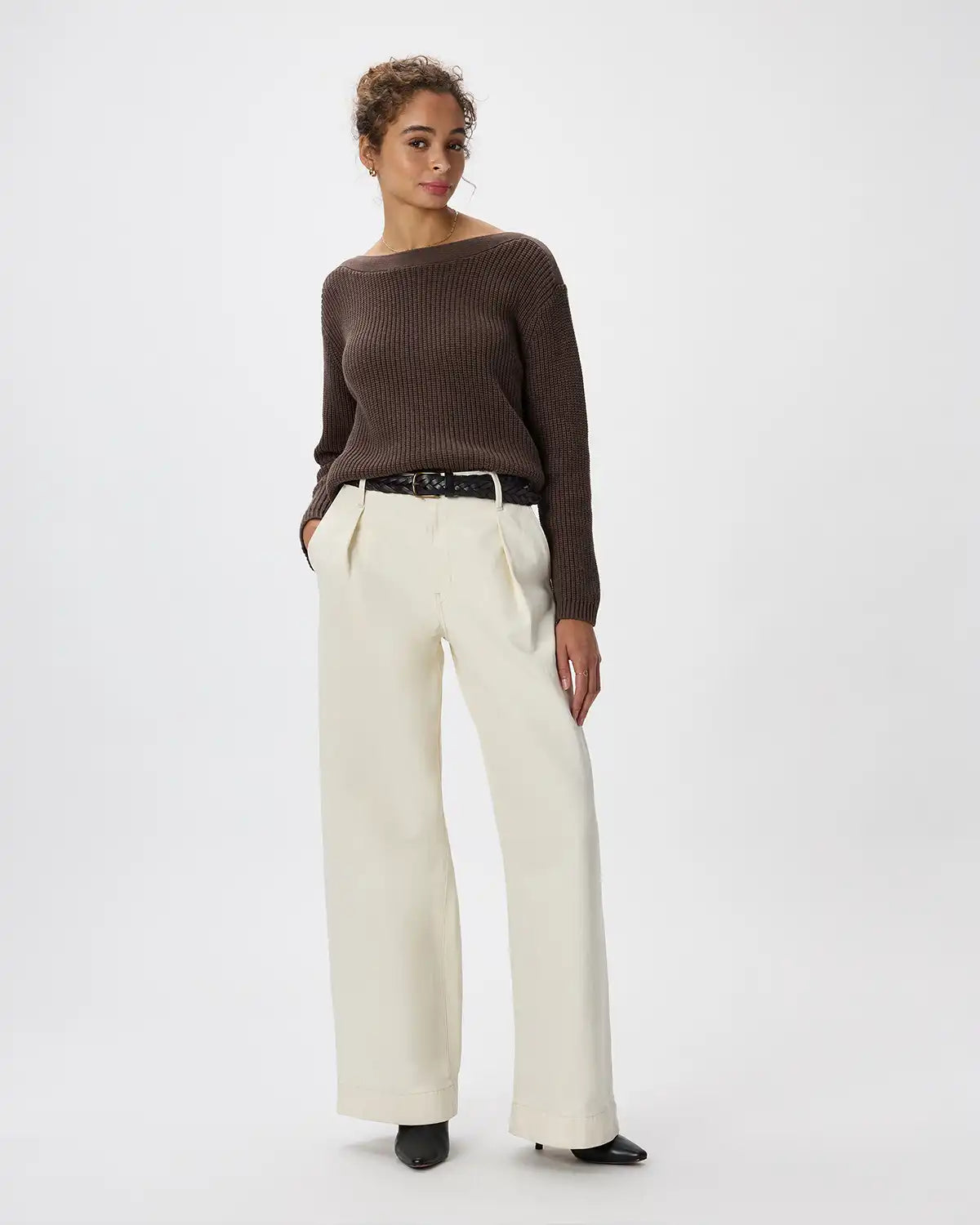 100% Organic Cotton Fisherman Boatneck Sweater