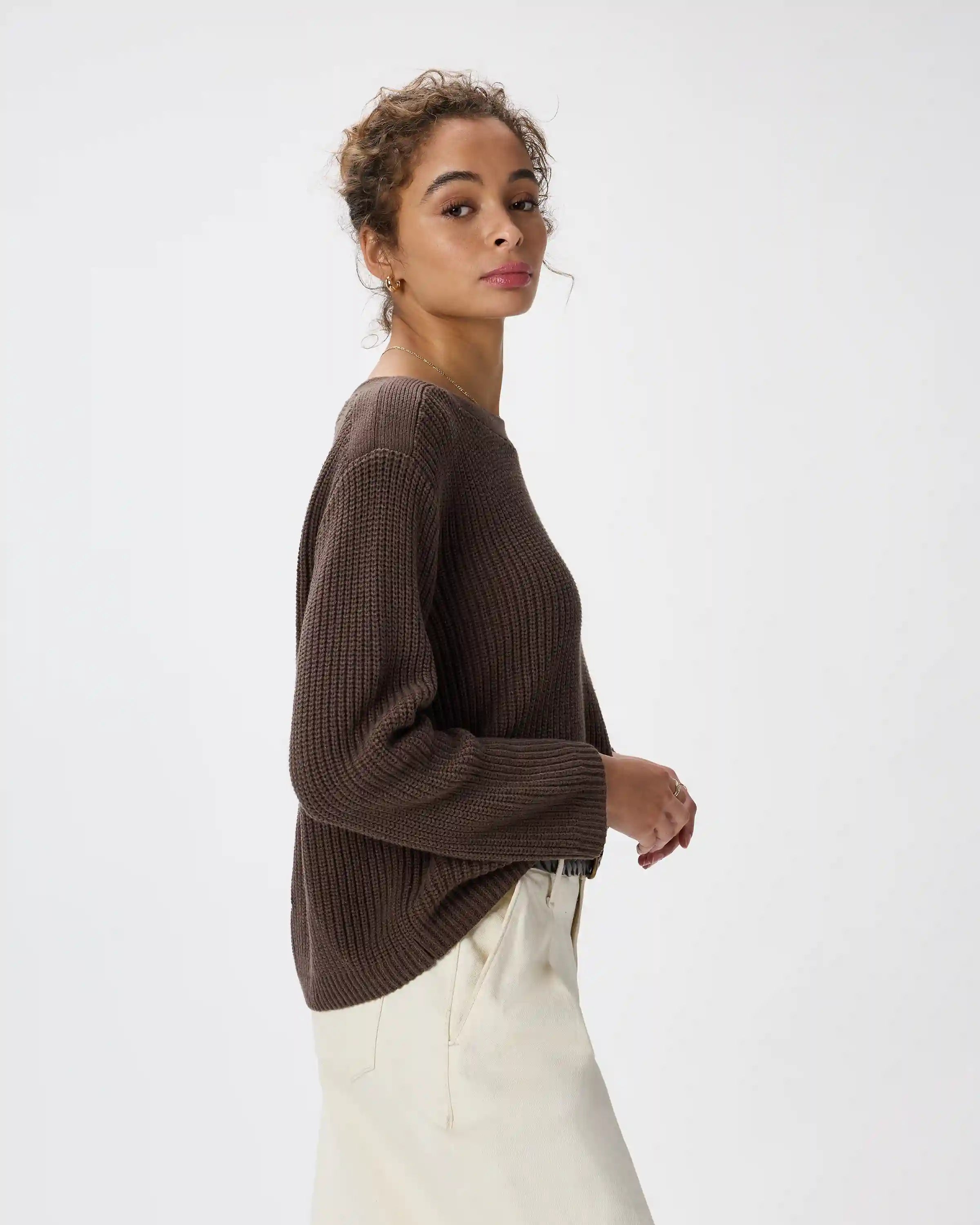 100% Organic Cotton Fisherman Boatneck Sweater