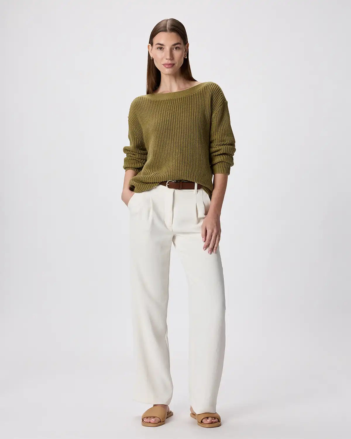 100% Organic Cotton Fisherman Boatneck Sweater