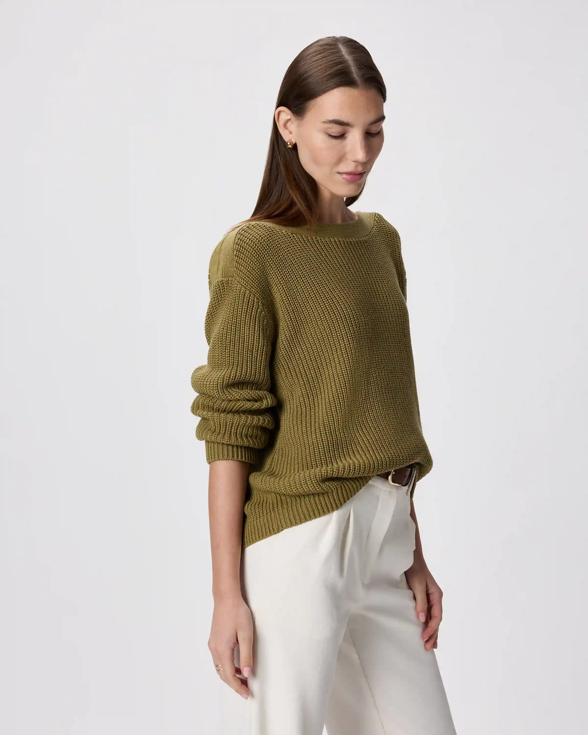 100% Organic Cotton Fisherman Boatneck Sweater