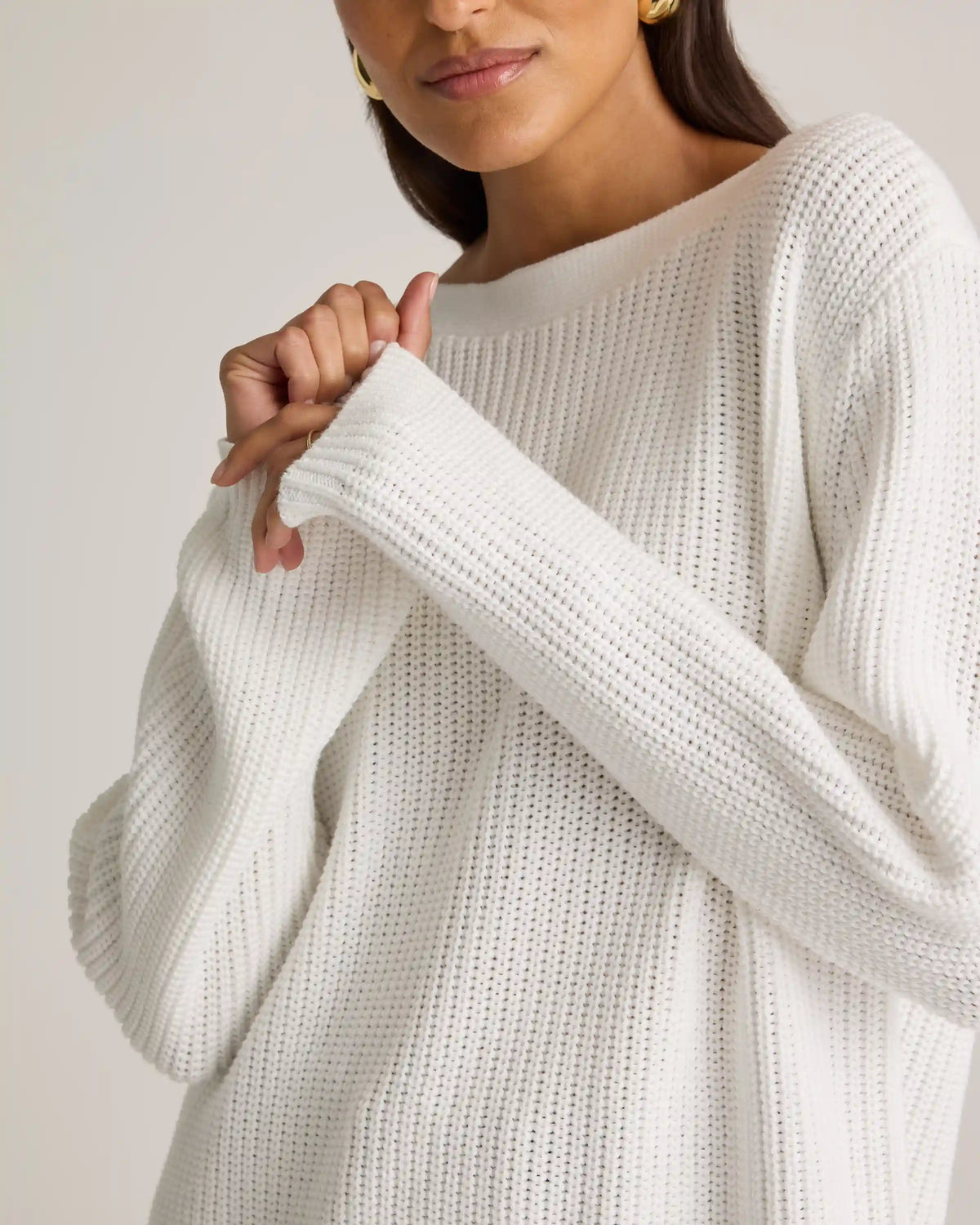 100% Organic Cotton Fisherman Boatneck Sweater