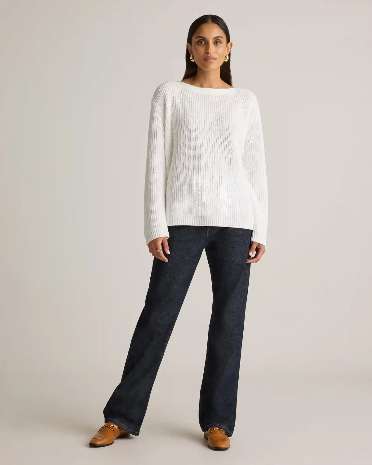 100% Organic Cotton Fisherman Boatneck Sweater
