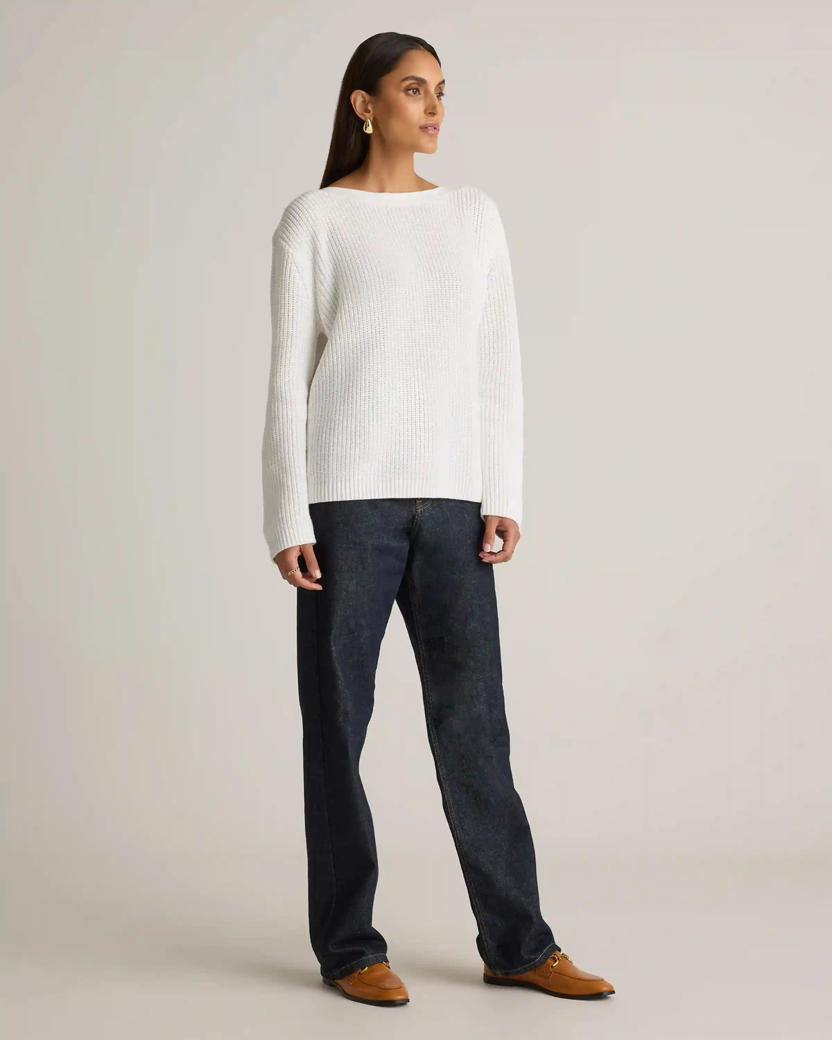 100% Organic Cotton Fisherman Boatneck Sweater