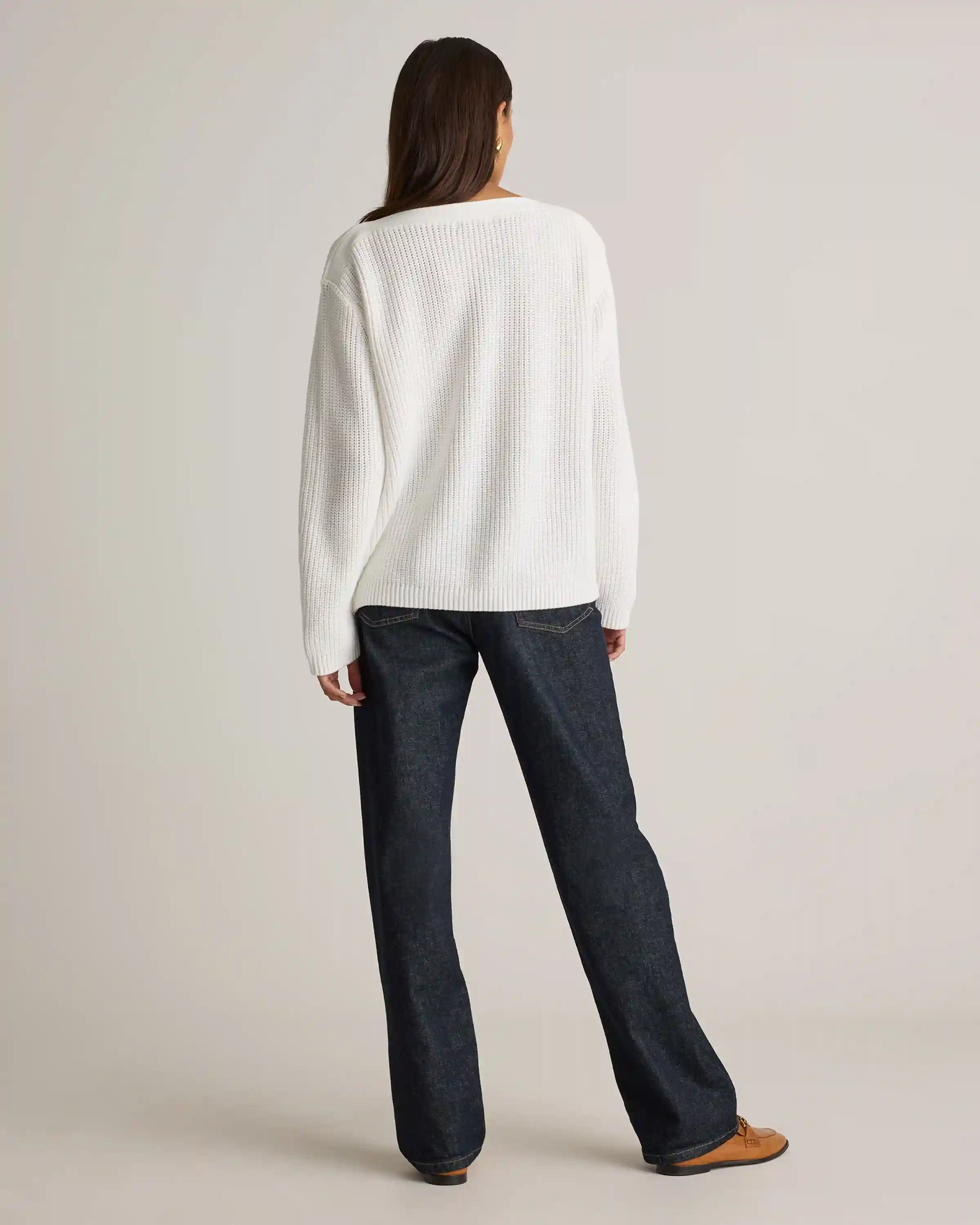 100% Organic Cotton Fisherman Boatneck Sweater