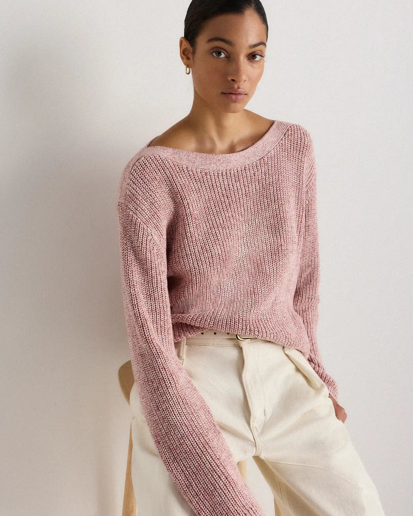 100% Organic Cotton Fisherman Boatneck Sweater