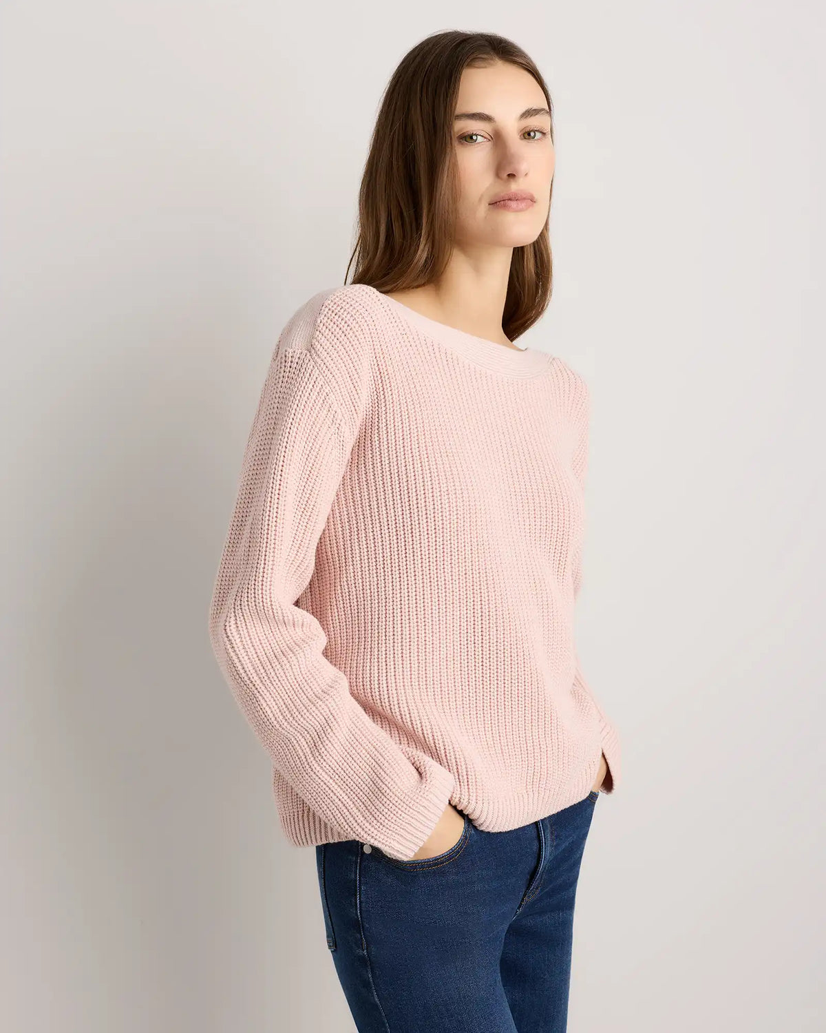 100% Organic Cotton Fisherman Boatneck Sweater
