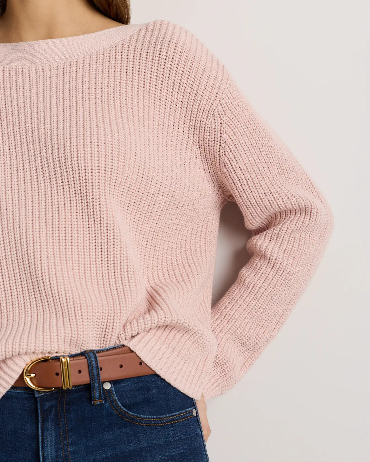 100% Organic Cotton Fisherman Boatneck Sweater