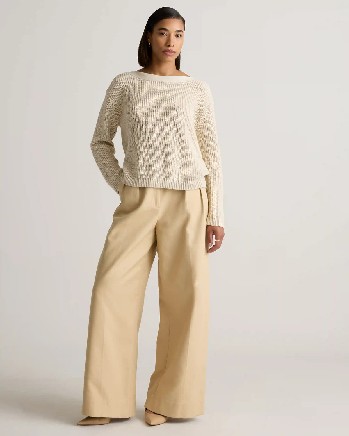 100% Organic Cotton Fisherman Boatneck Sweater