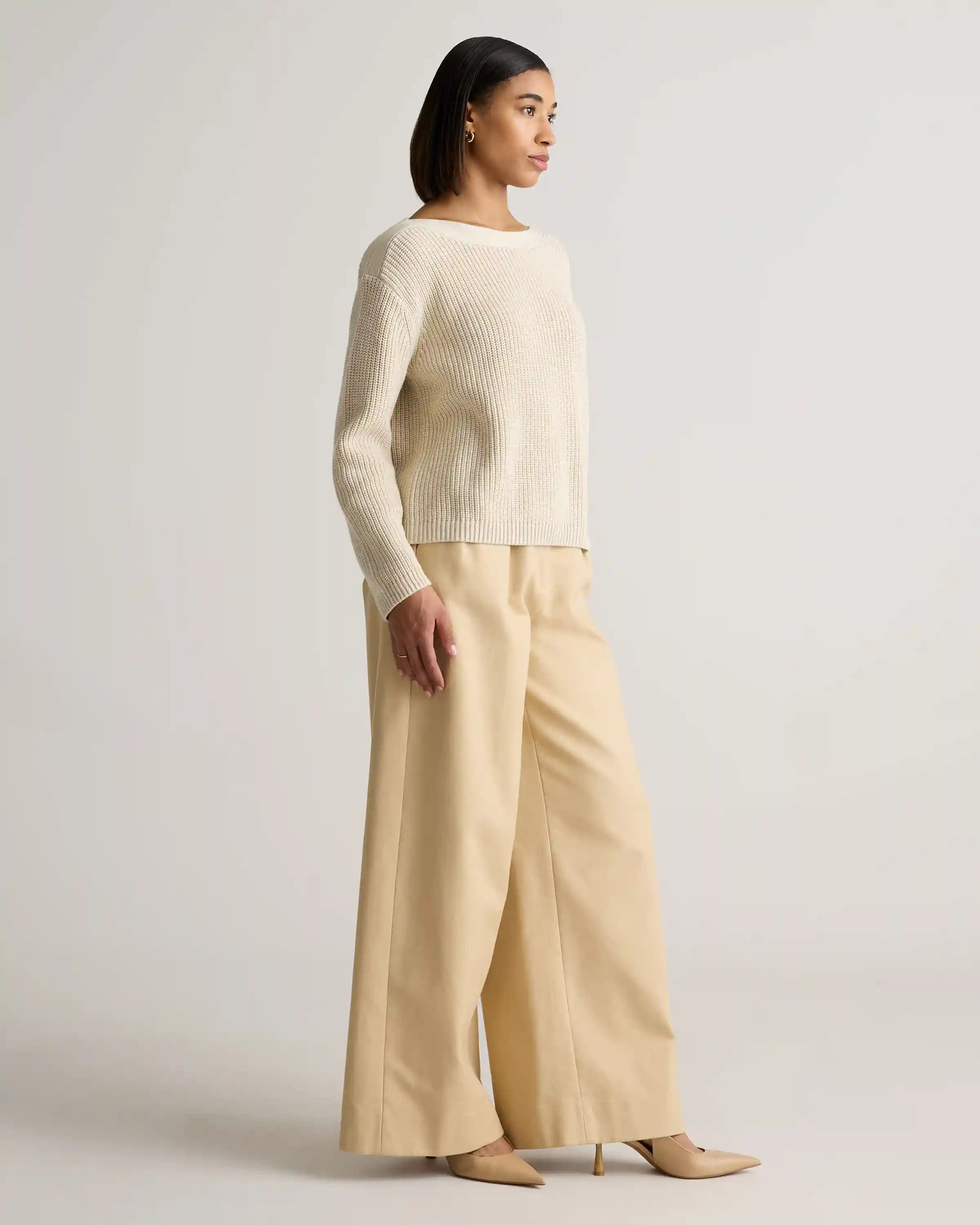 100% Organic Cotton Fisherman Boatneck Sweater