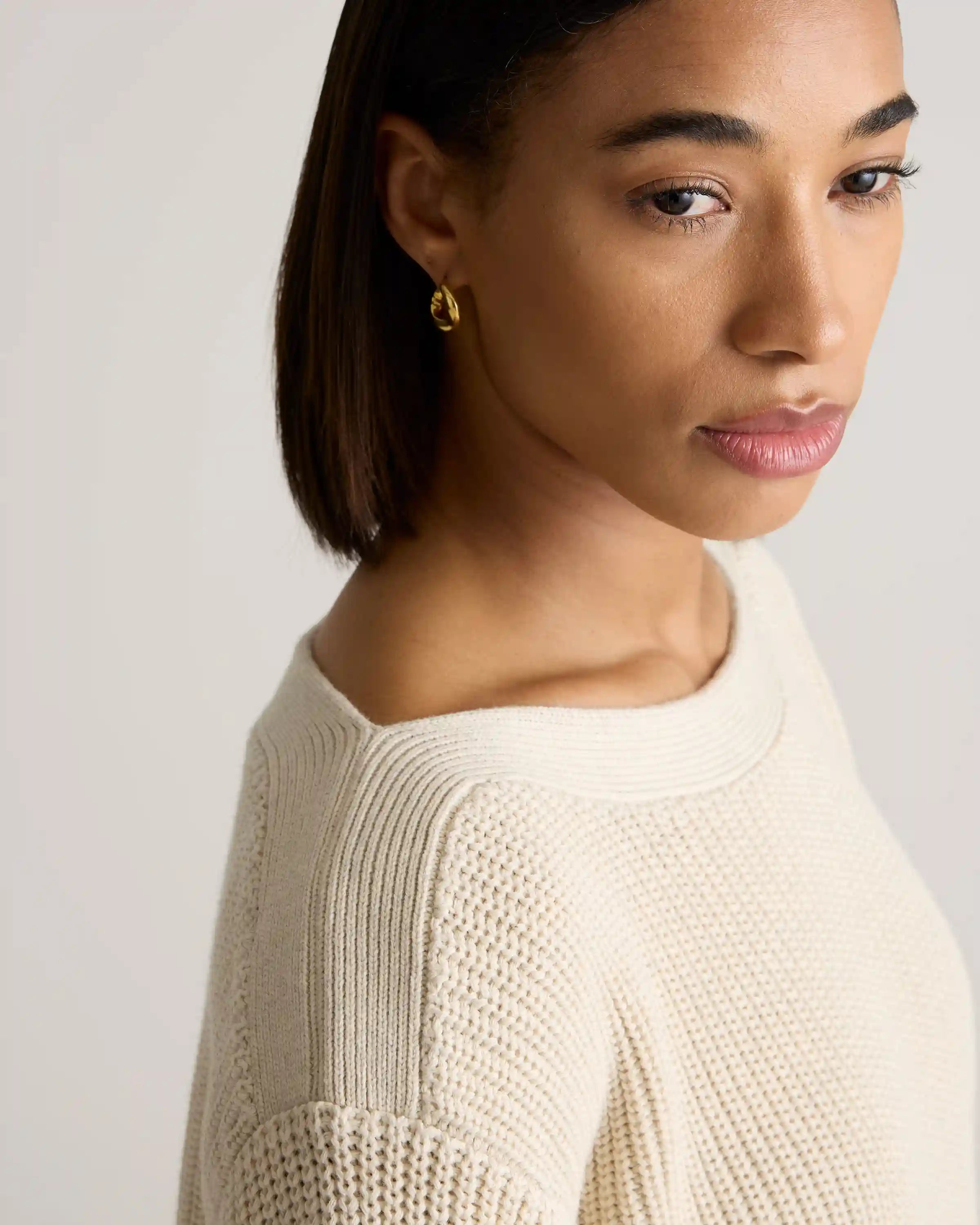 100% Organic Cotton Fisherman Boatneck Sweater