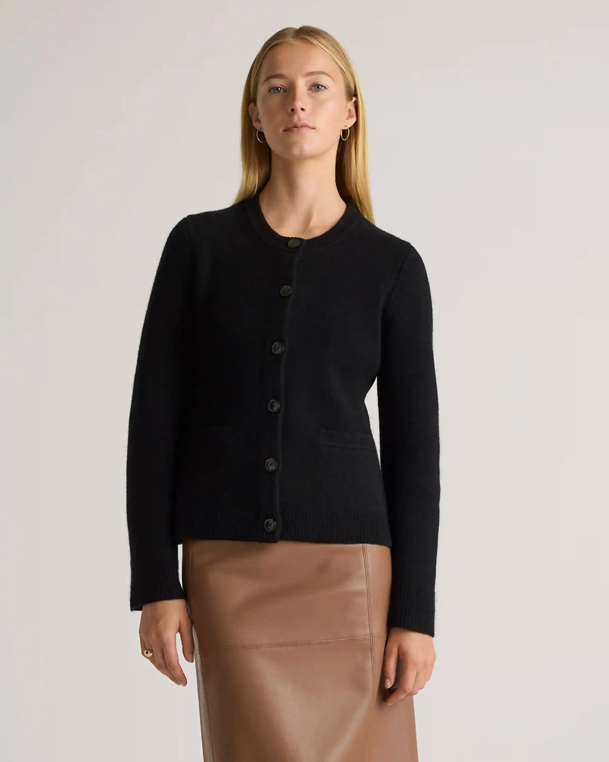 Mongolian Cashmere Structured Cardigan
