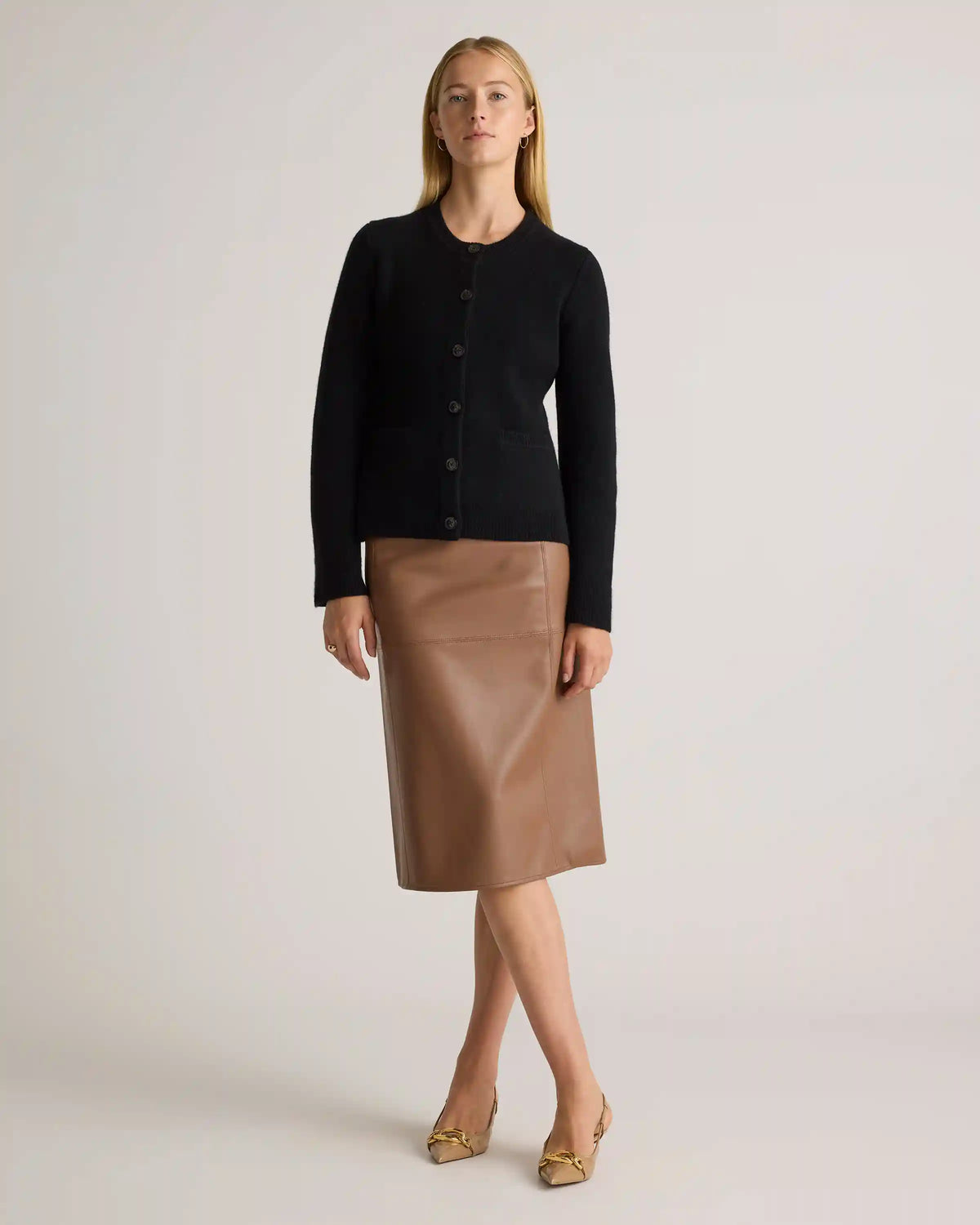 Mongolian Cashmere Structured Cardigan