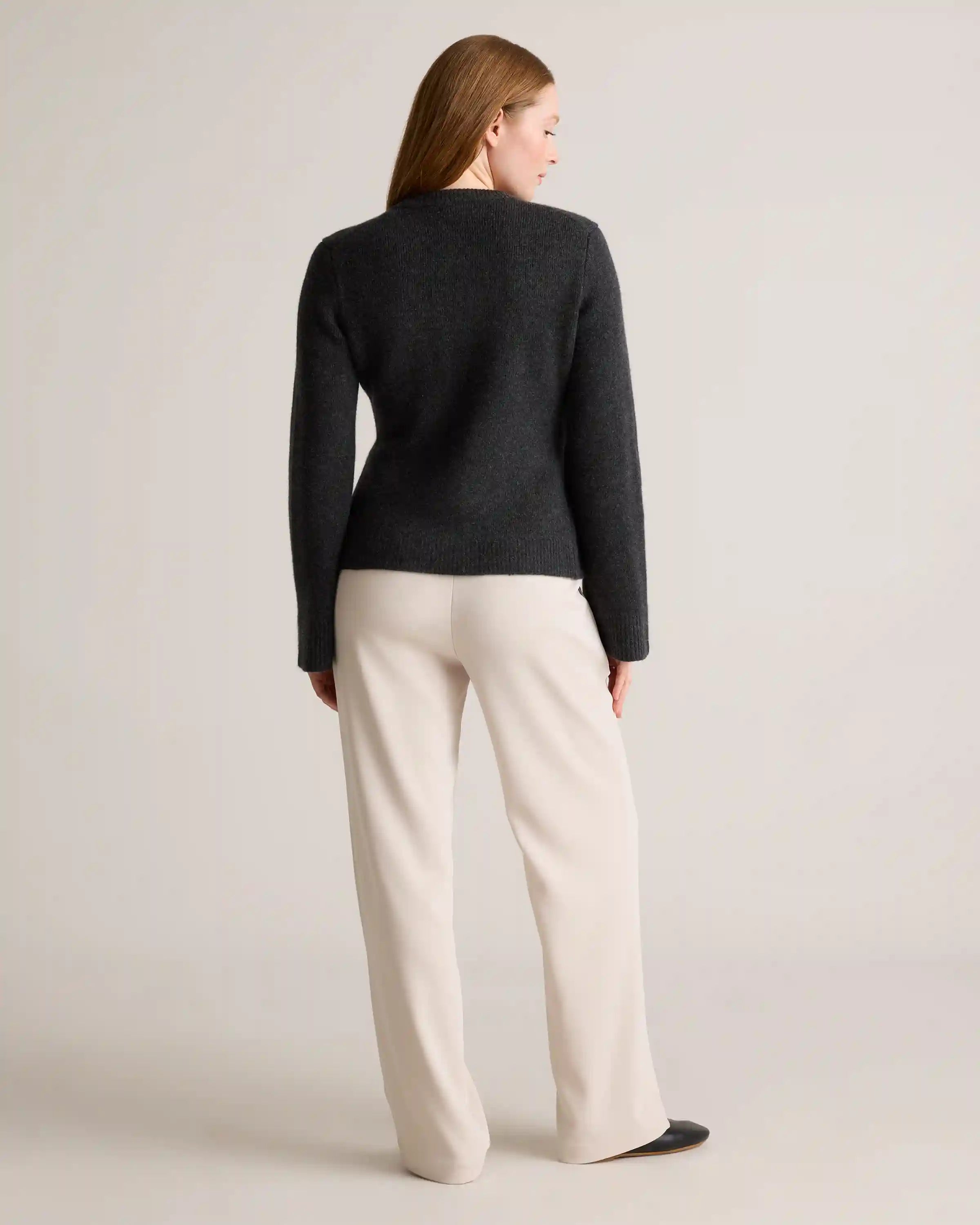 Mongolian Cashmere Structured Cardigan