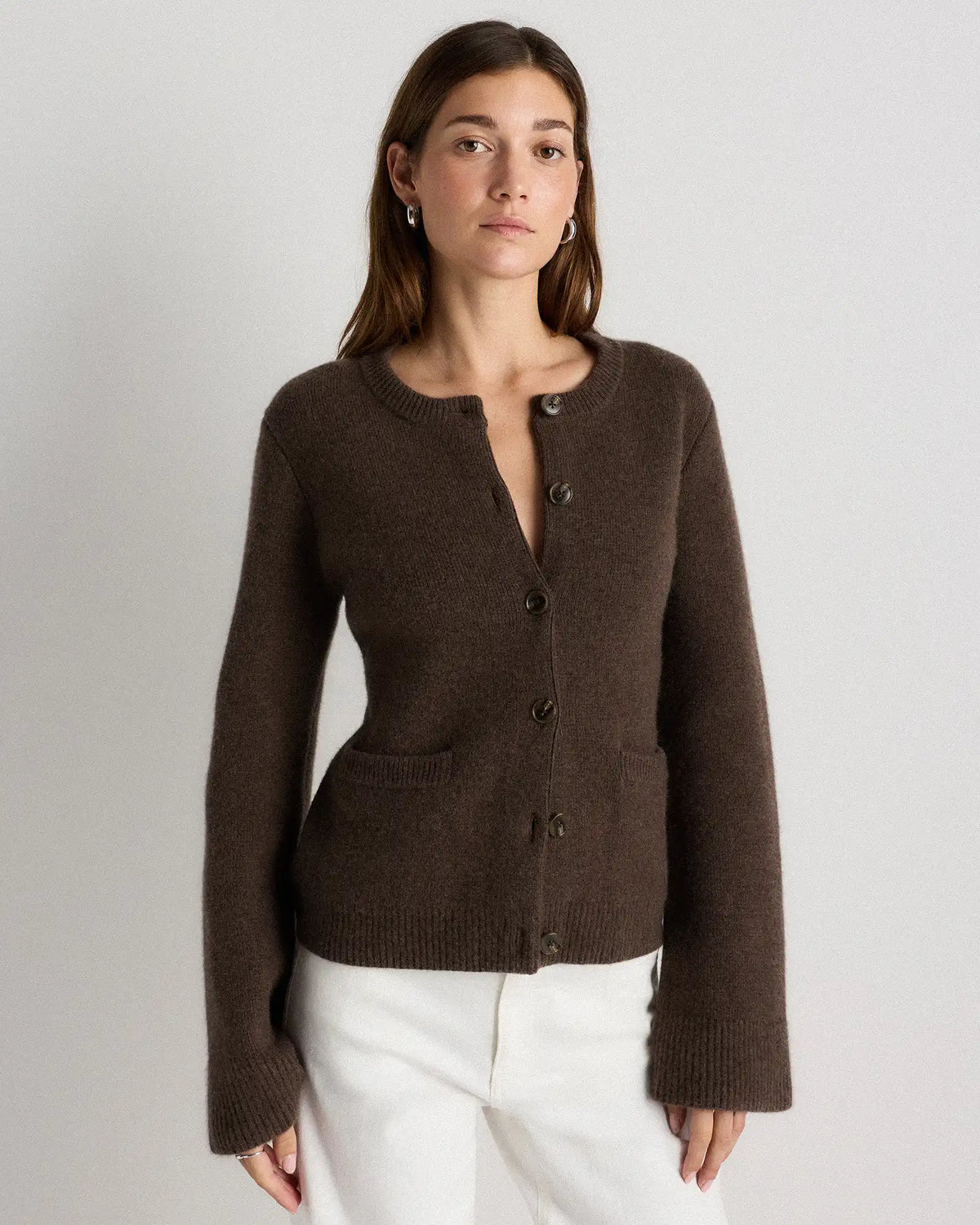 Mongolian Cashmere Structured Cardigan