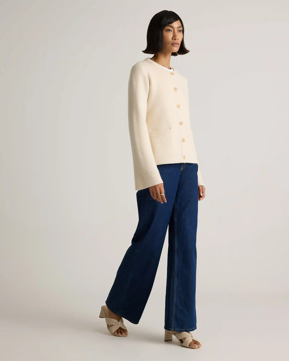 Mongolian Cashmere Structured Cardigan