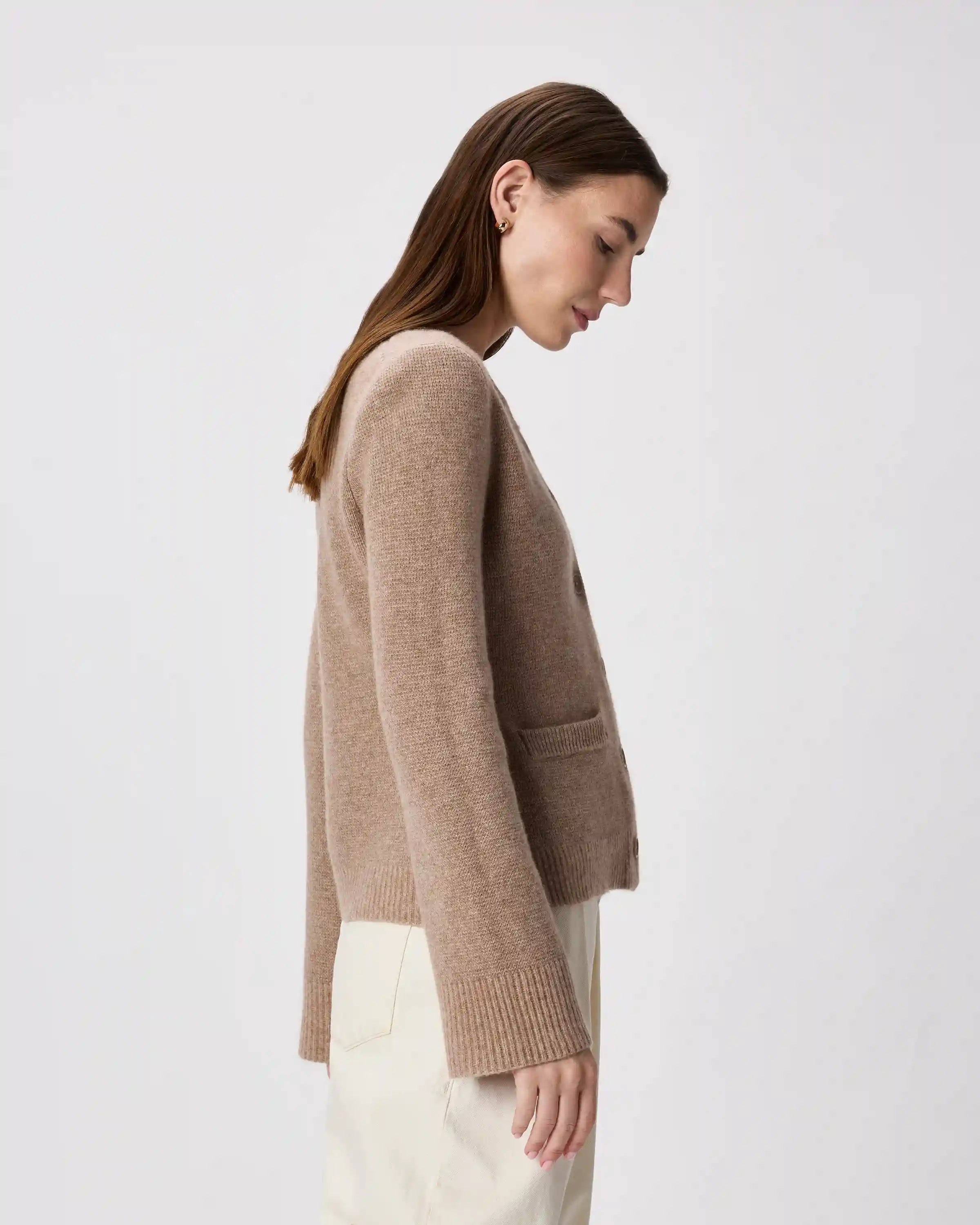 Mongolian Cashmere Structured Cardigan