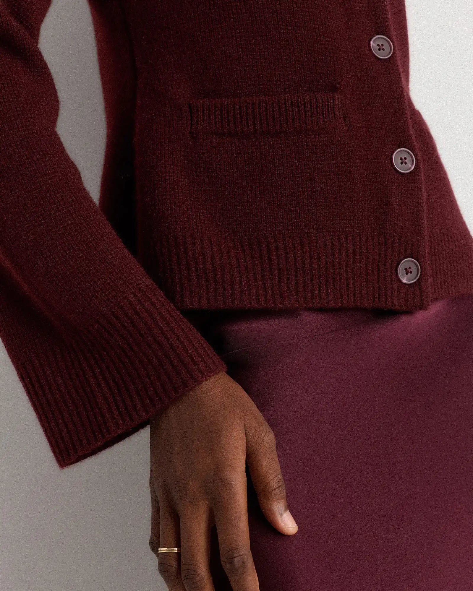 Mongolian Cashmere Structured Cardigan