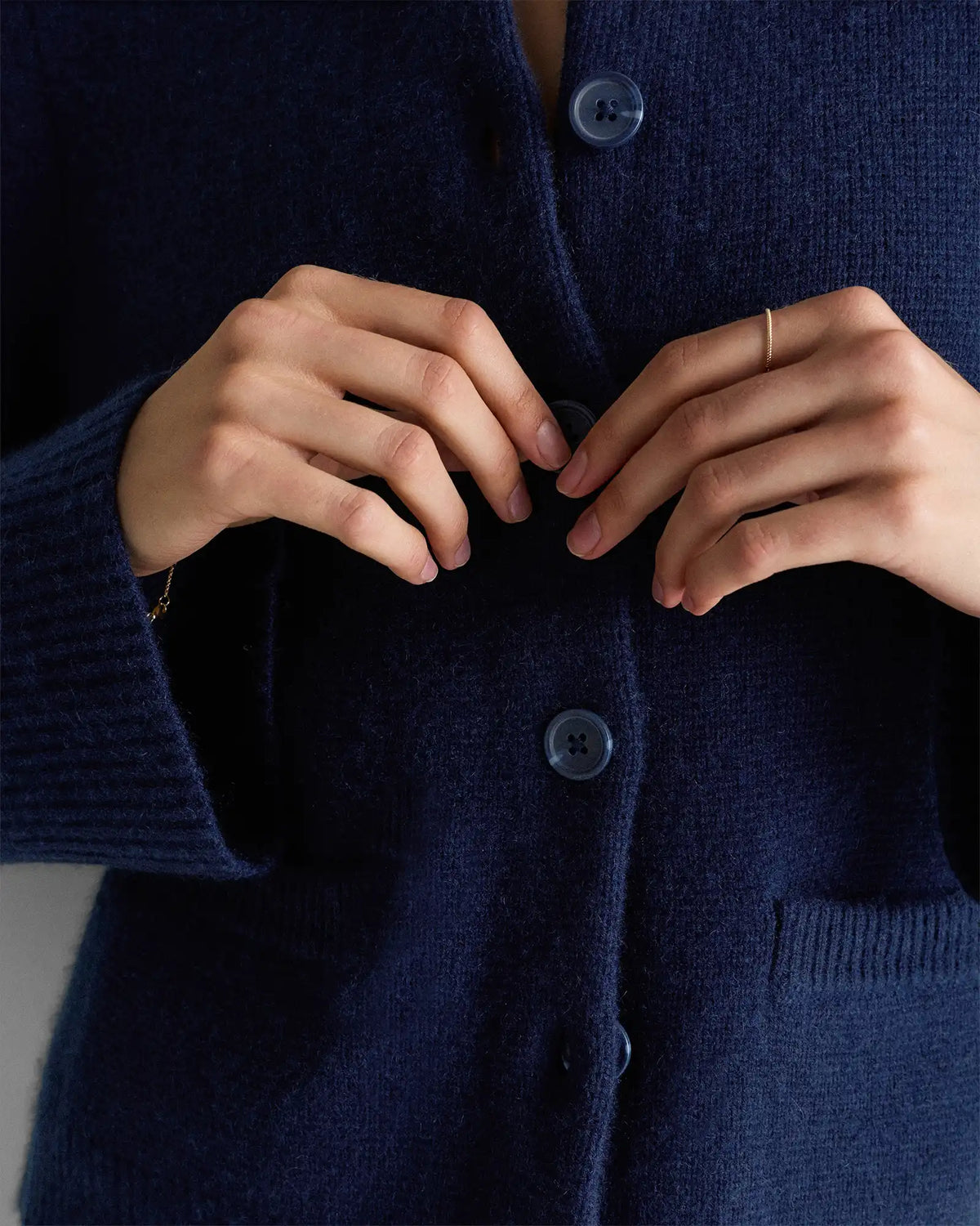 Mongolian Cashmere Structured Cardigan