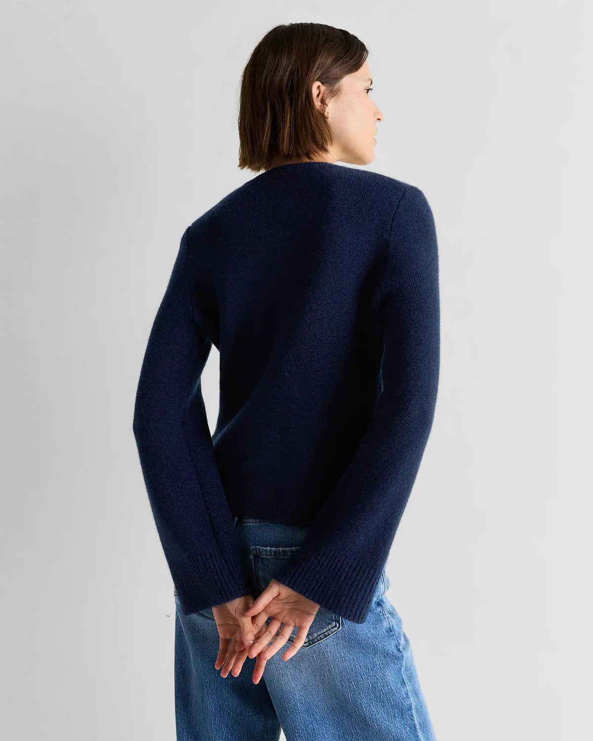 Mongolian Cashmere Structured Cardigan