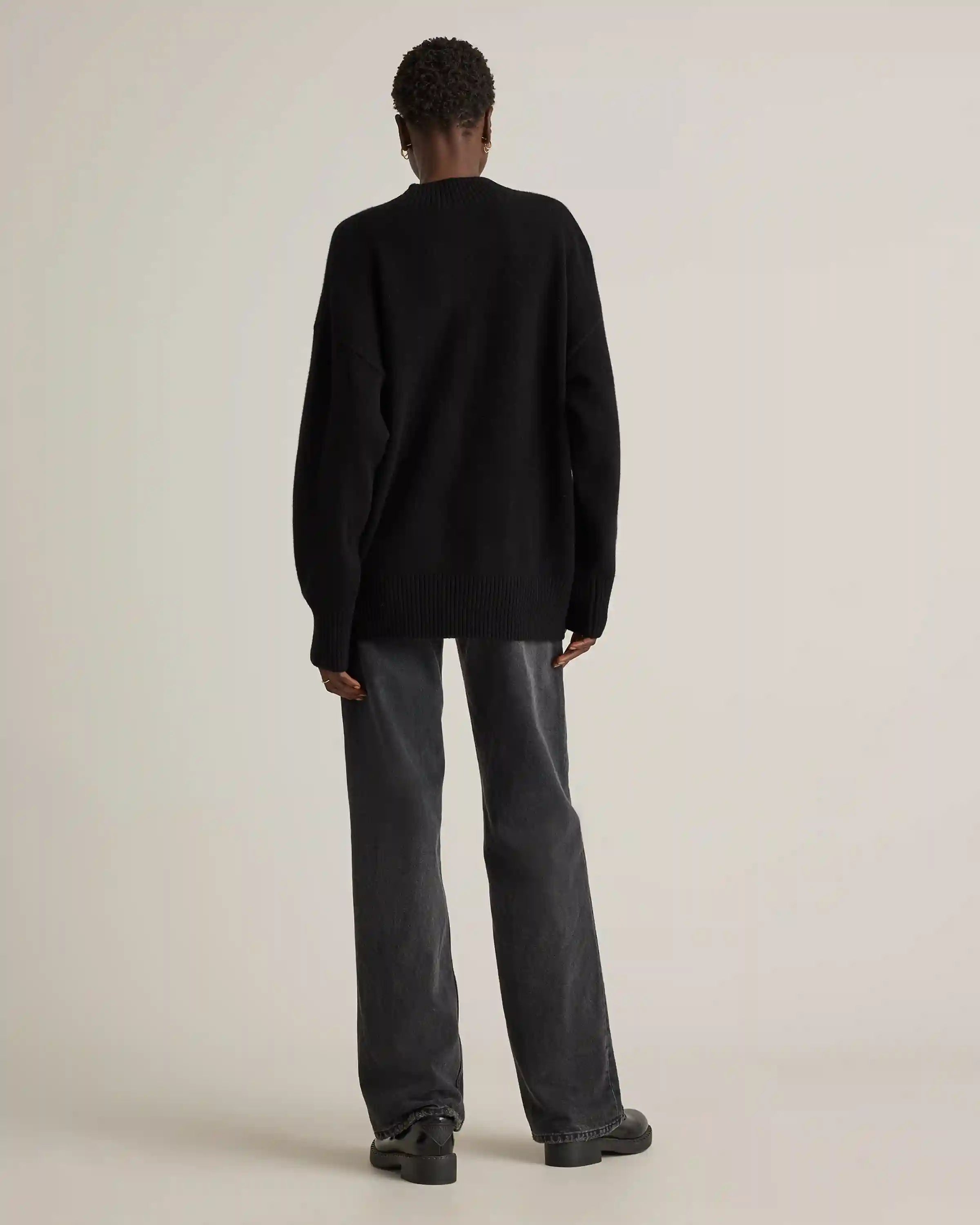 Mongolian Cashmere Oversized V-Neck Sweater
