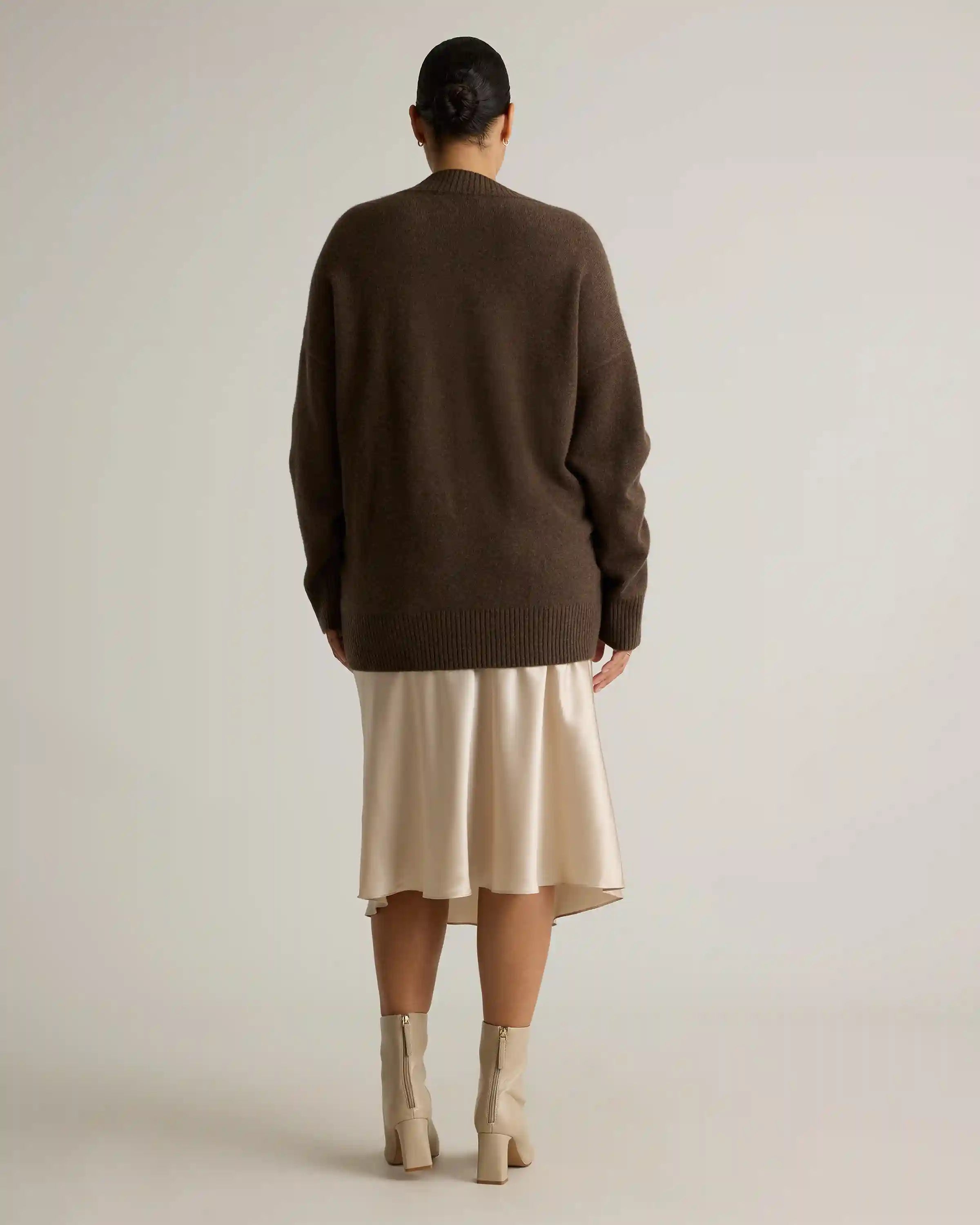 Mongolian Cashmere Oversized V-Neck Sweater