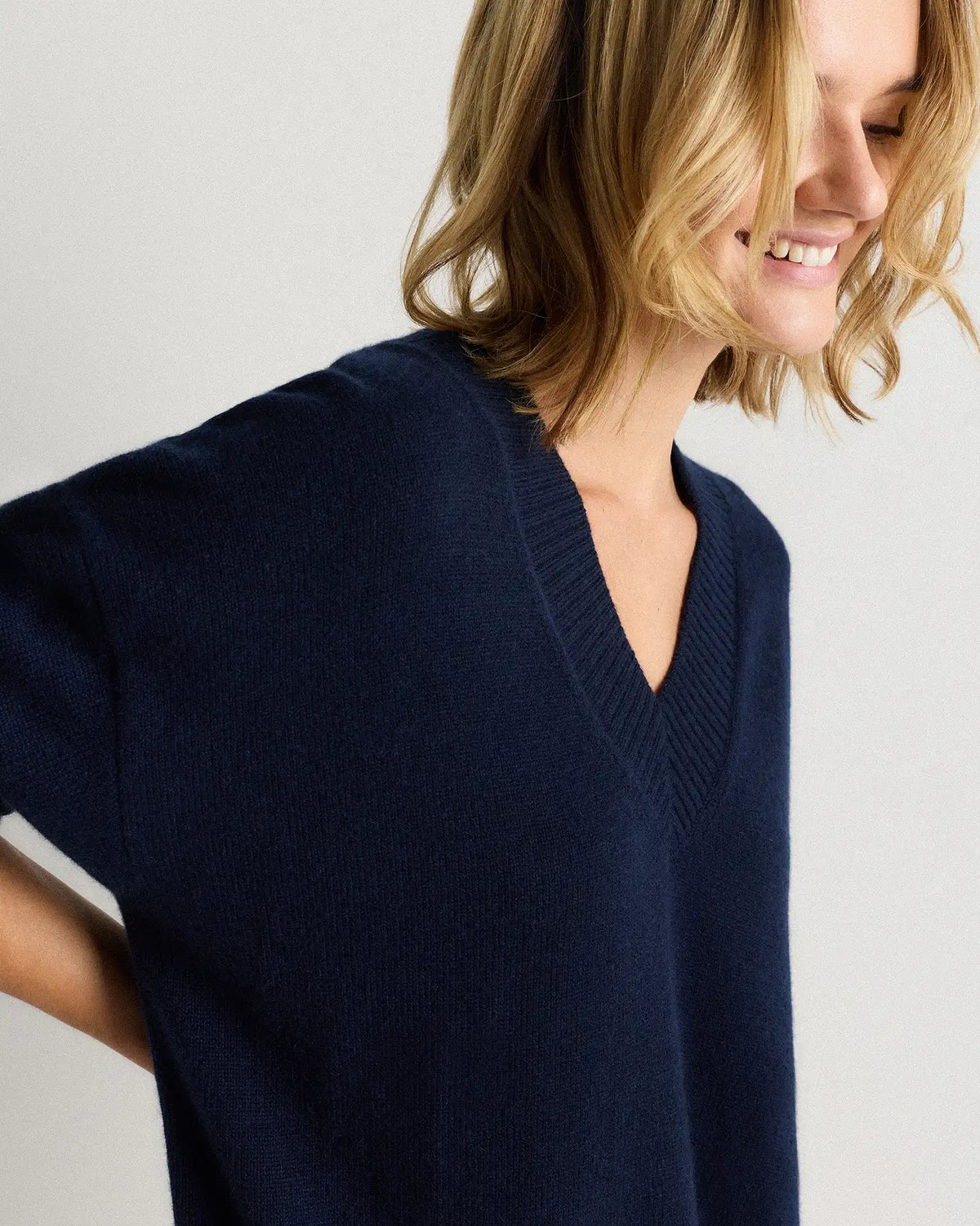 Mongolian Cashmere Oversized V-Neck Sweater