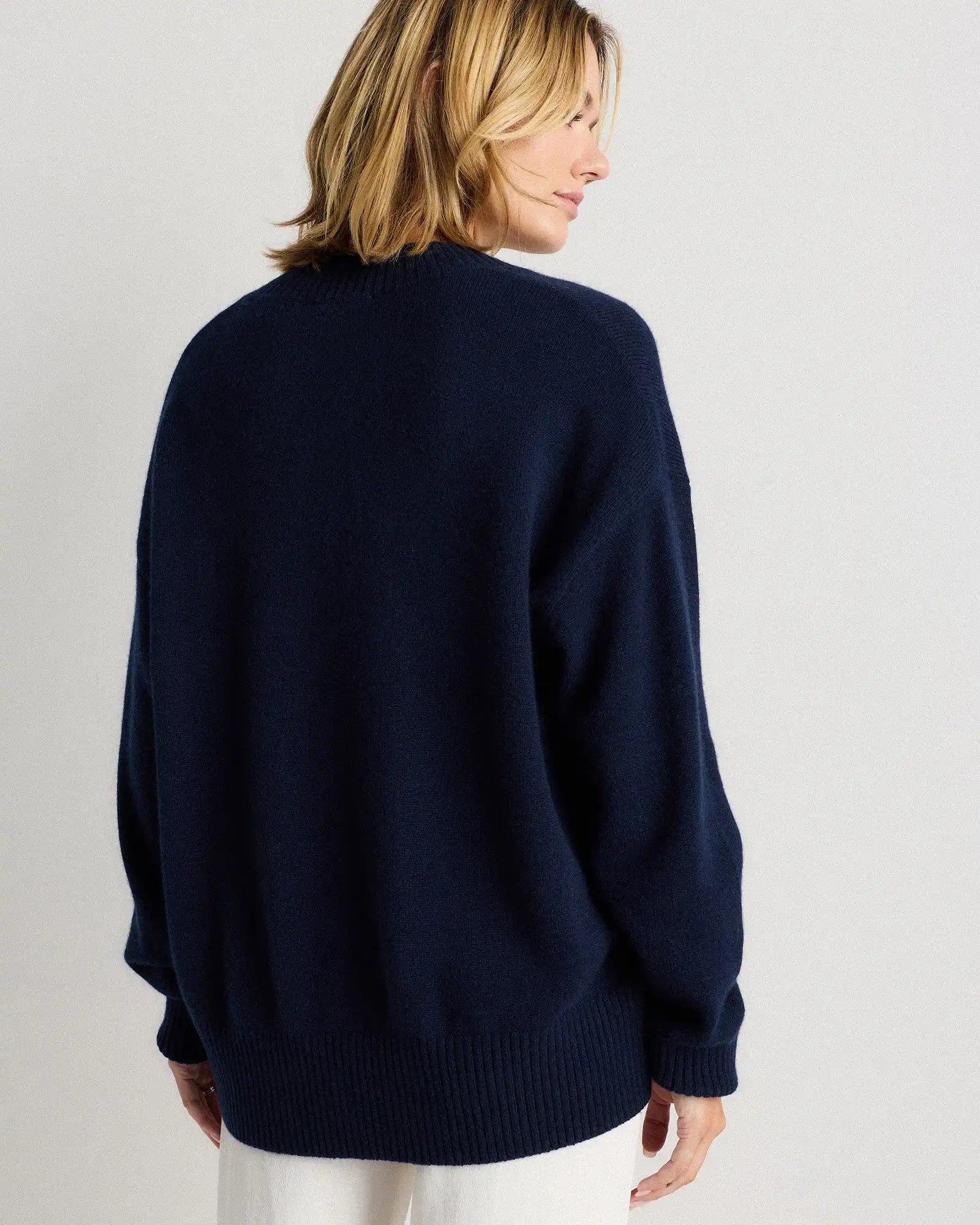 Mongolian Cashmere Oversized V-Neck Sweater