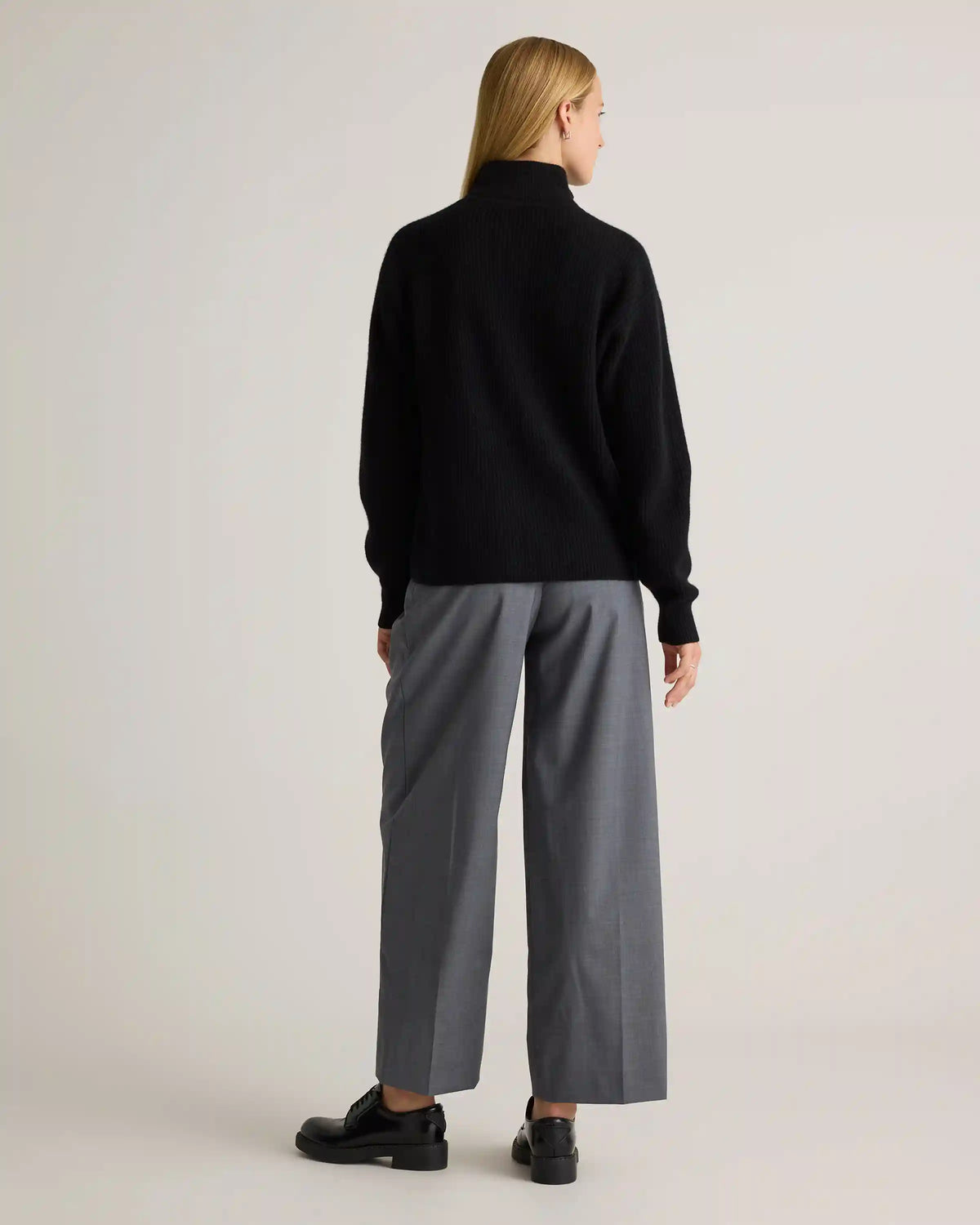 Mongolian Cashmere Fisherman Quarter Zip Sweater
