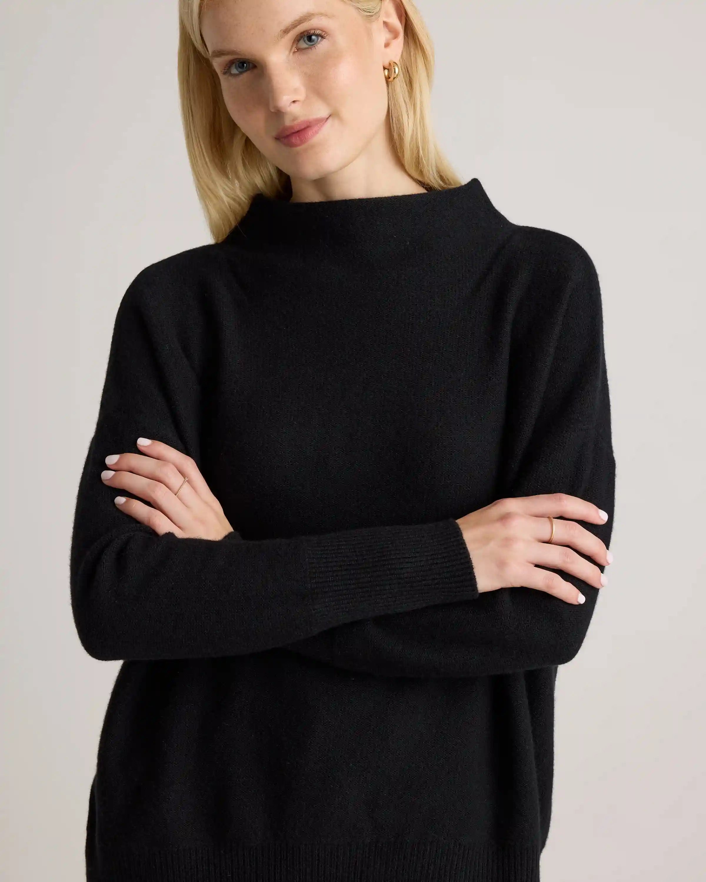 Mongolian Cashmere Funnel Neck Sweater