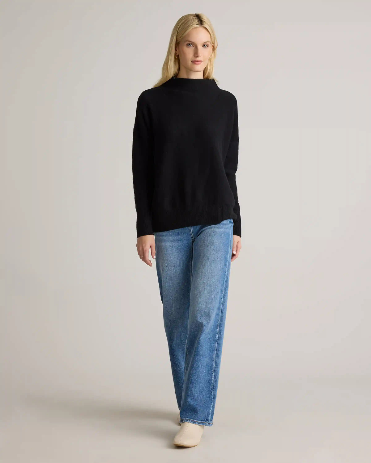 Mongolian Cashmere Funnel Neck Sweater