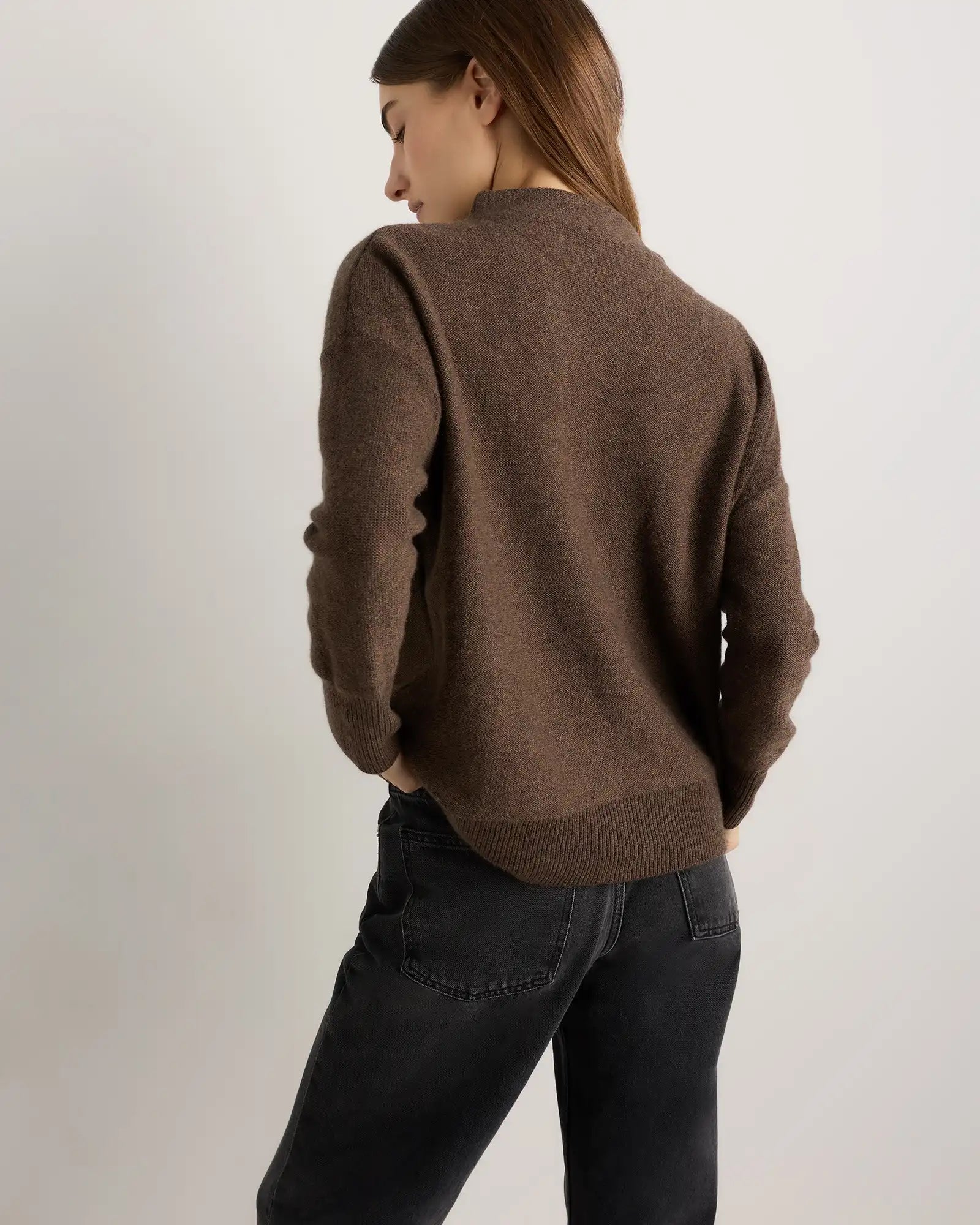 Mongolian Cashmere Funnel Neck Sweater