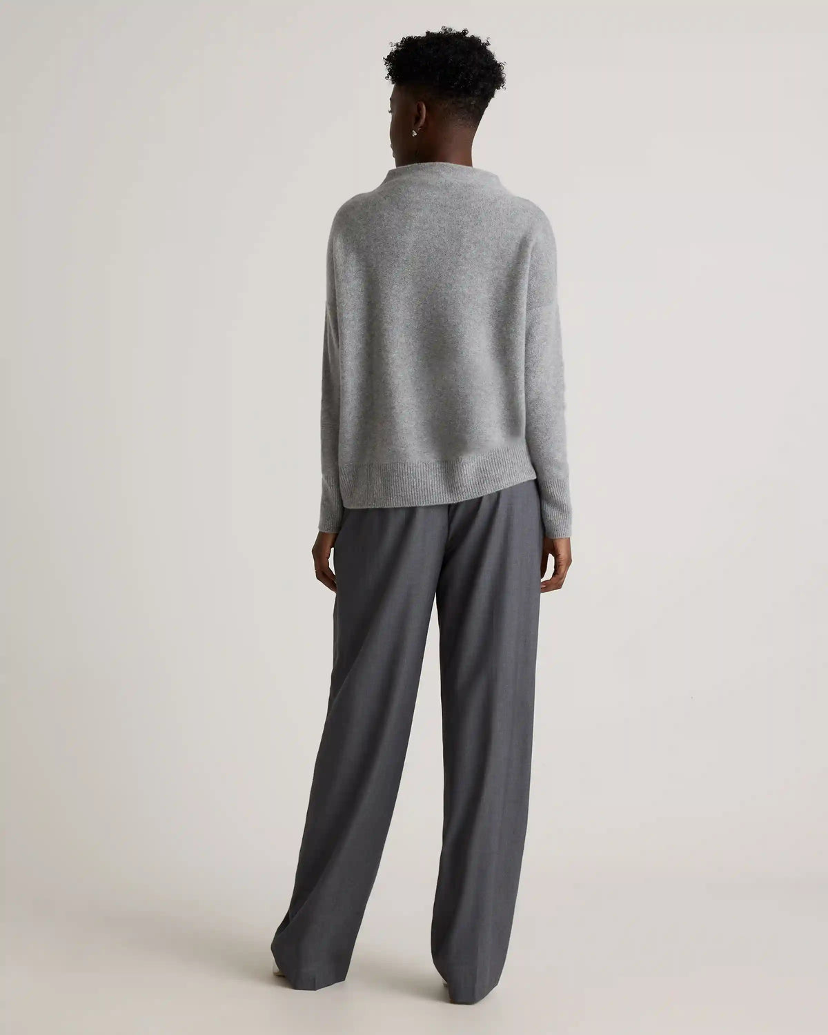 Mongolian Cashmere Funnel Neck Sweater
