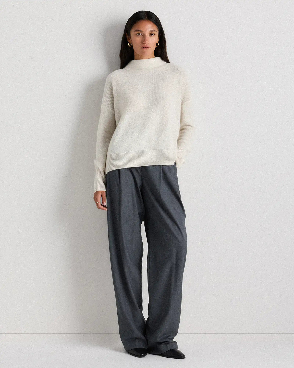 Mongolian Cashmere Funnel Neck Sweater