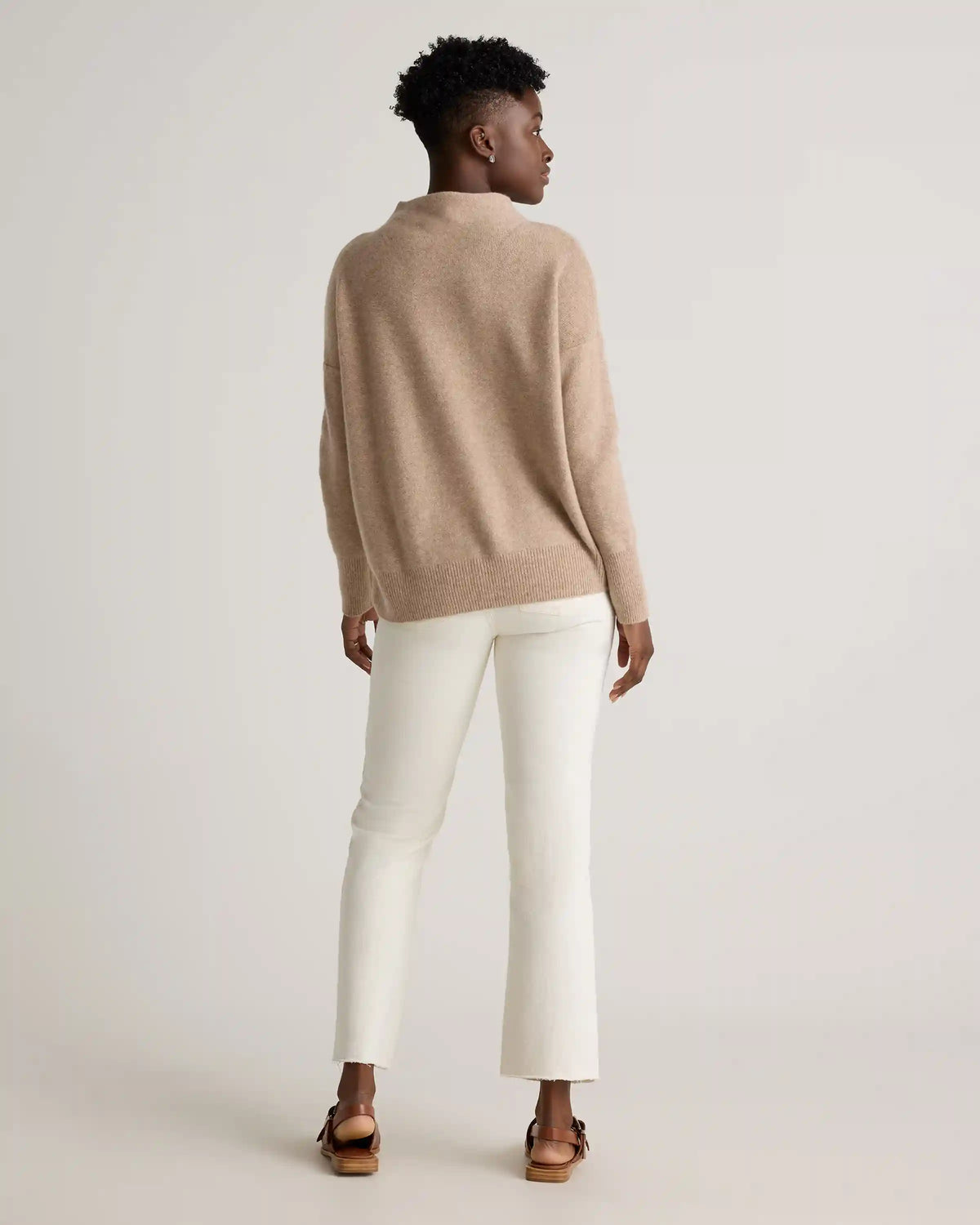 Mongolian Cashmere Funnel Neck Sweater