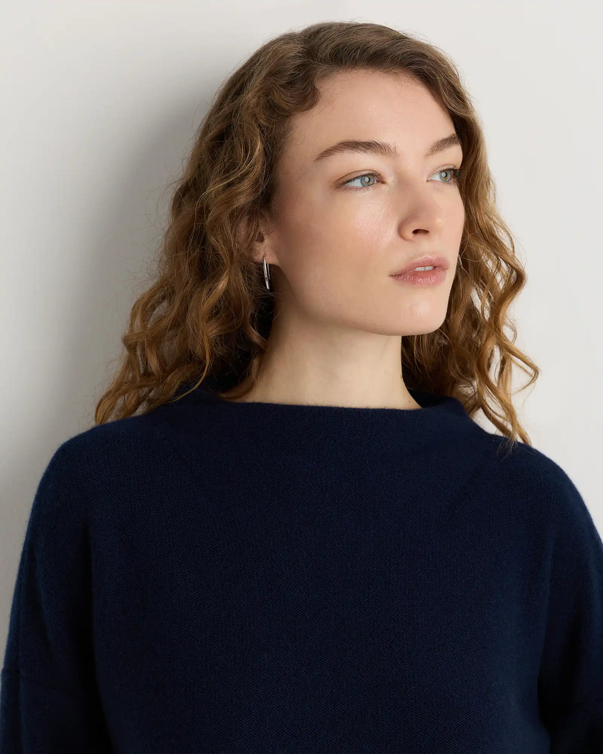 Mongolian Cashmere Funnel Neck Sweater