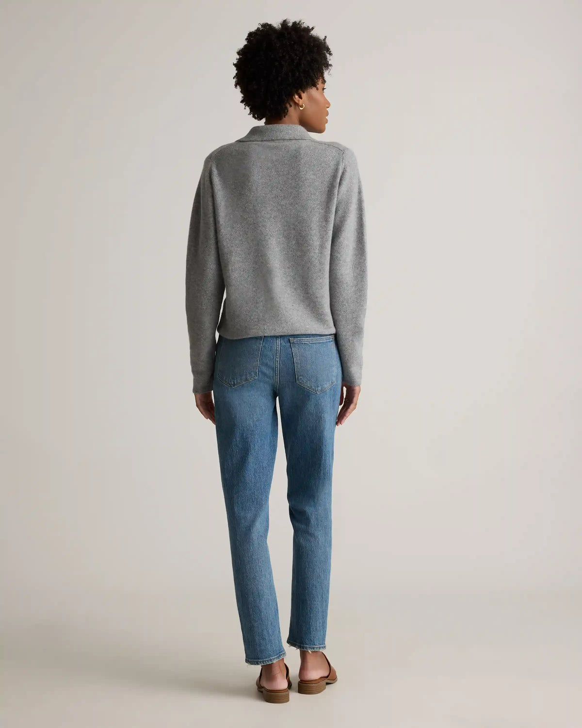 Mongolian Cashmere Collared Cardigan