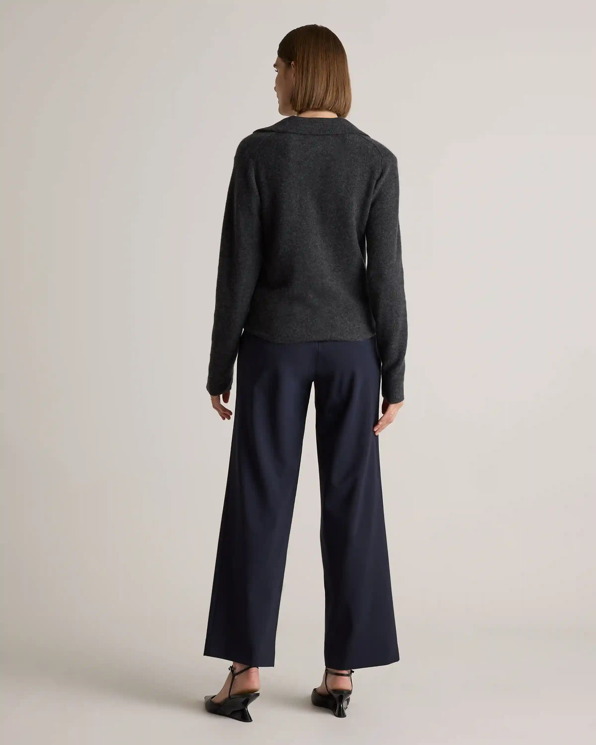 Mongolian Cashmere Collared Cardigan