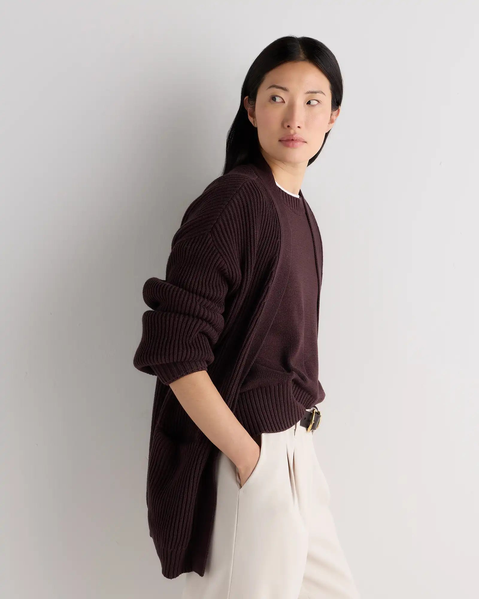 100% Organic Cotton Oversized Cardigan