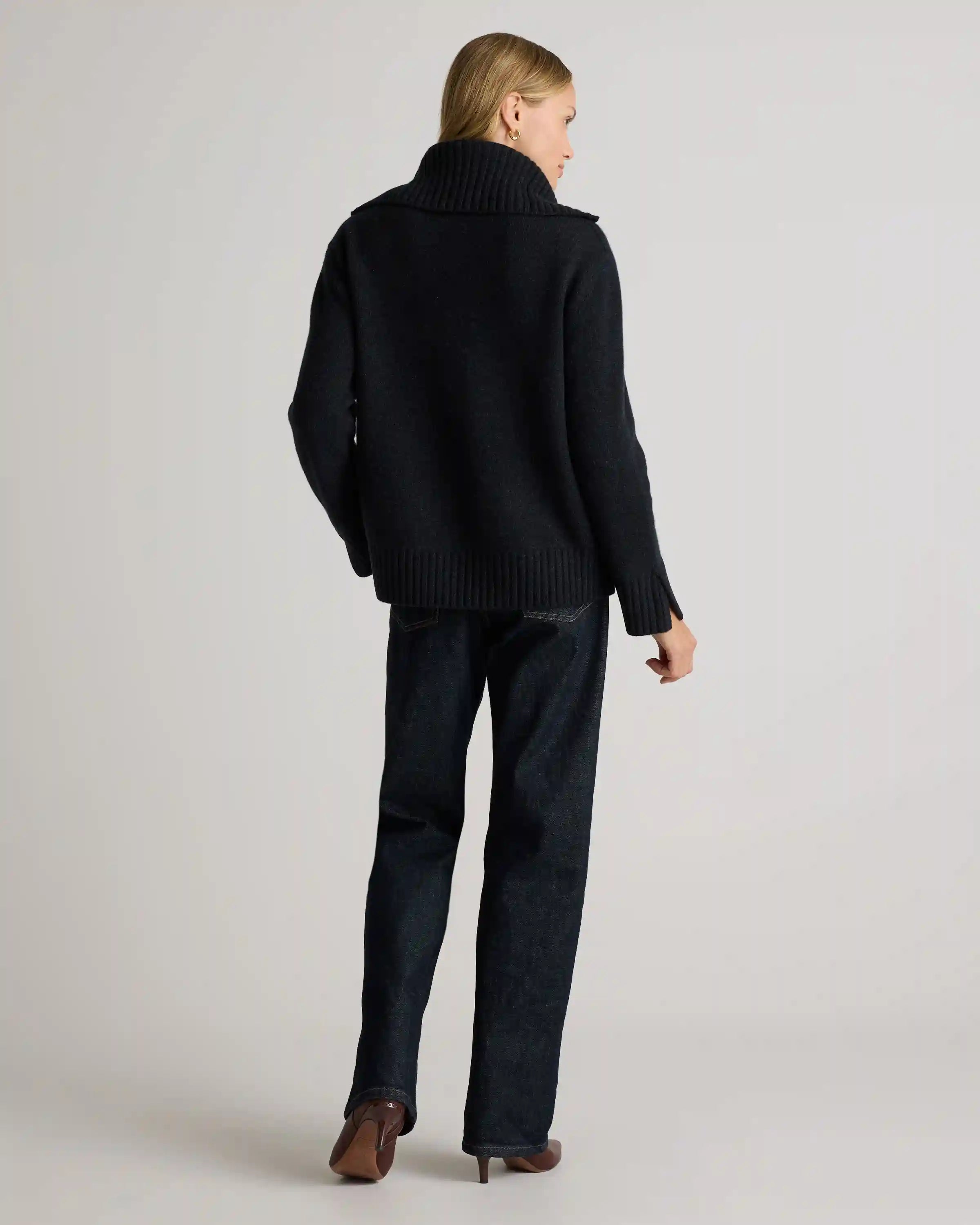 Luxe Baby Cashmere Quarter Zip Sweater