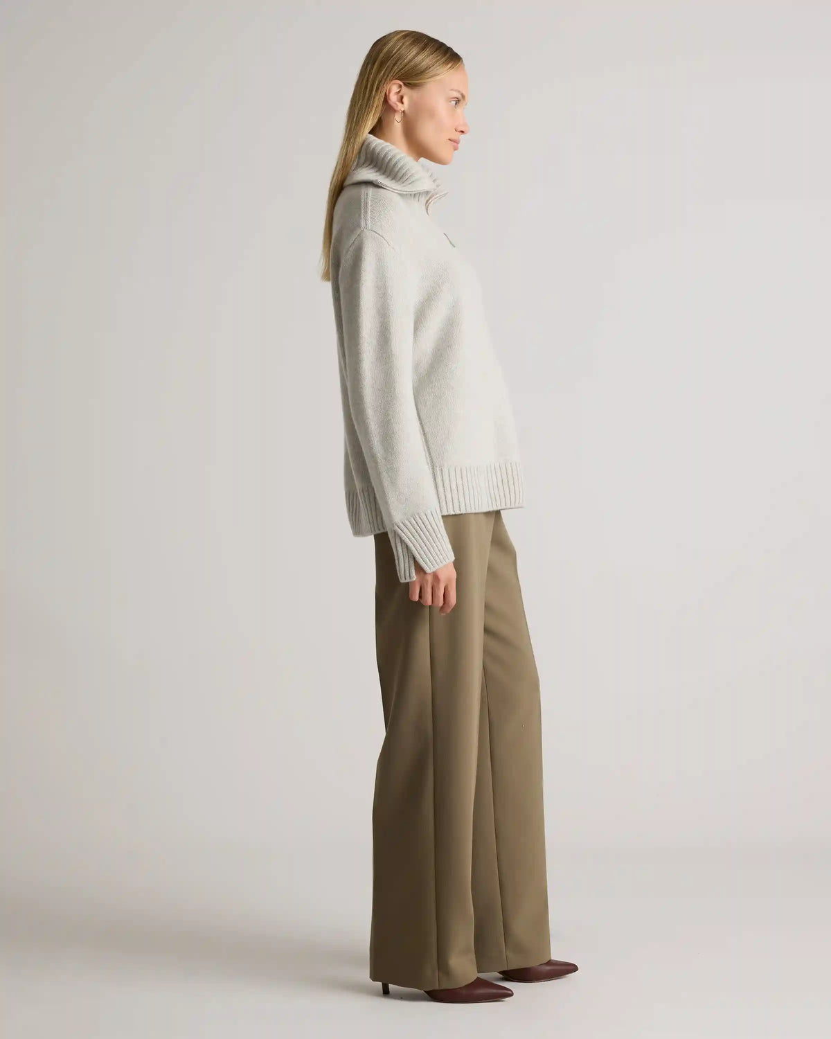 Luxe Baby Cashmere Quarter Zip Sweater