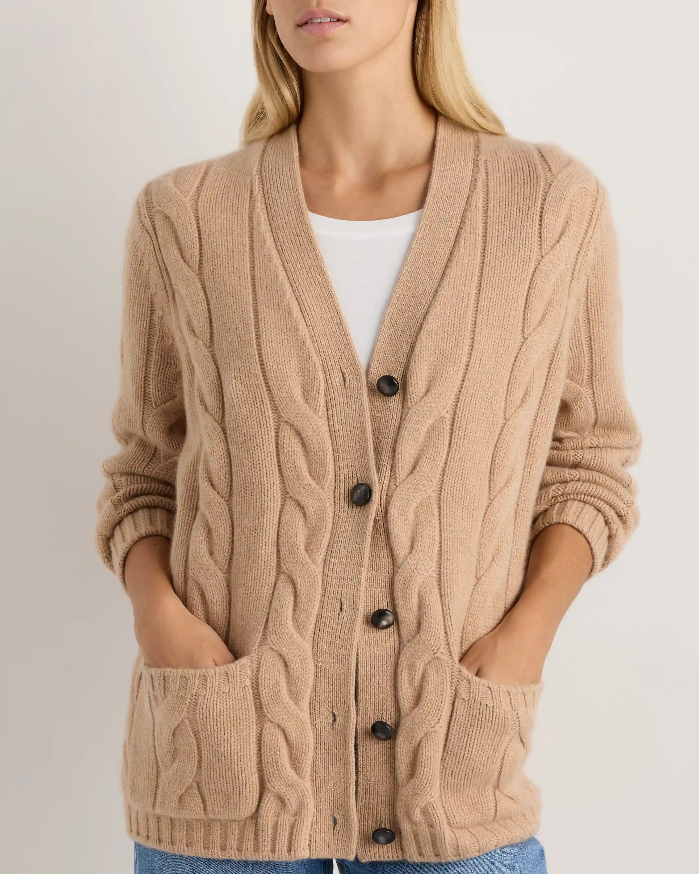 Luxe Baby Cashmere Cable Cardigan