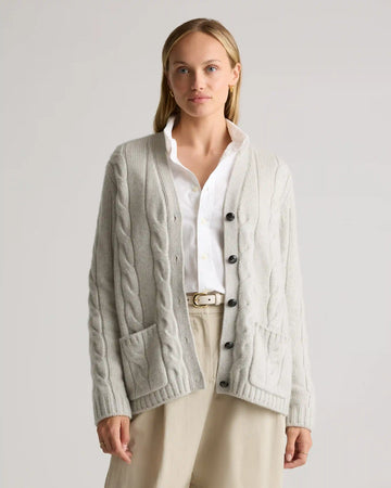 Luxe Baby Cashmere Cable Cardigan