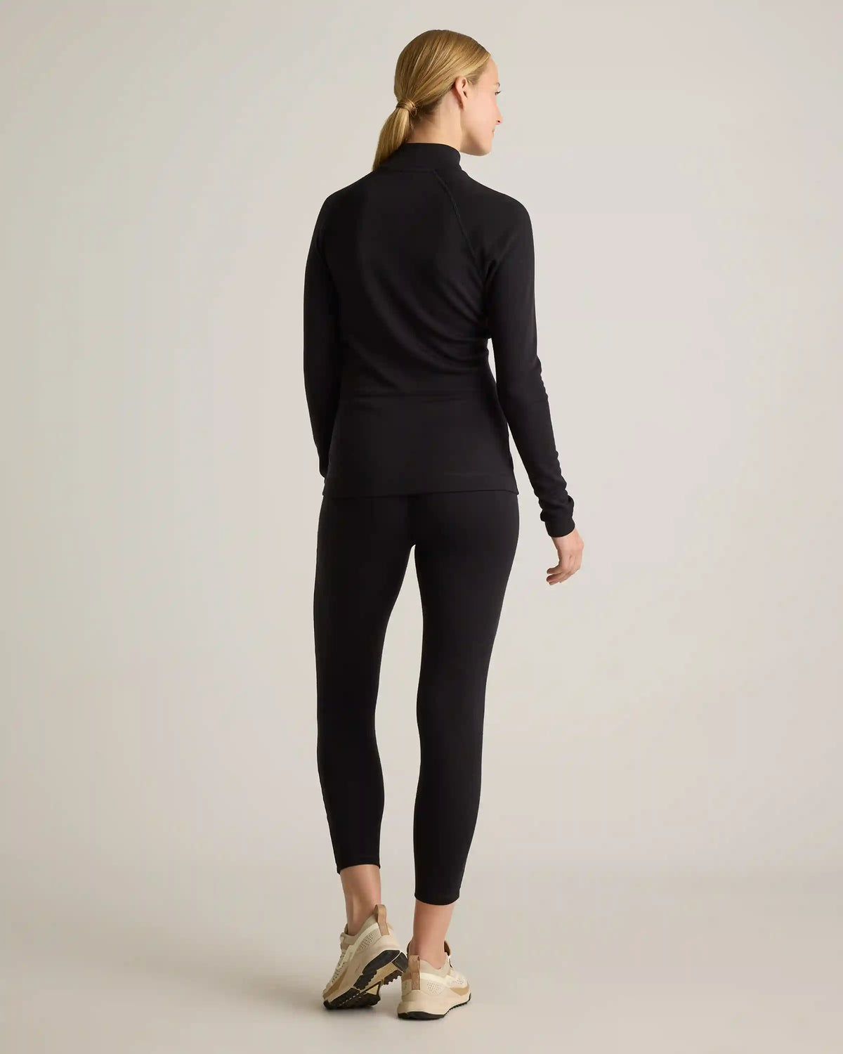 100% Merino Wool Cold Weather Base Layer 1/4 Zip