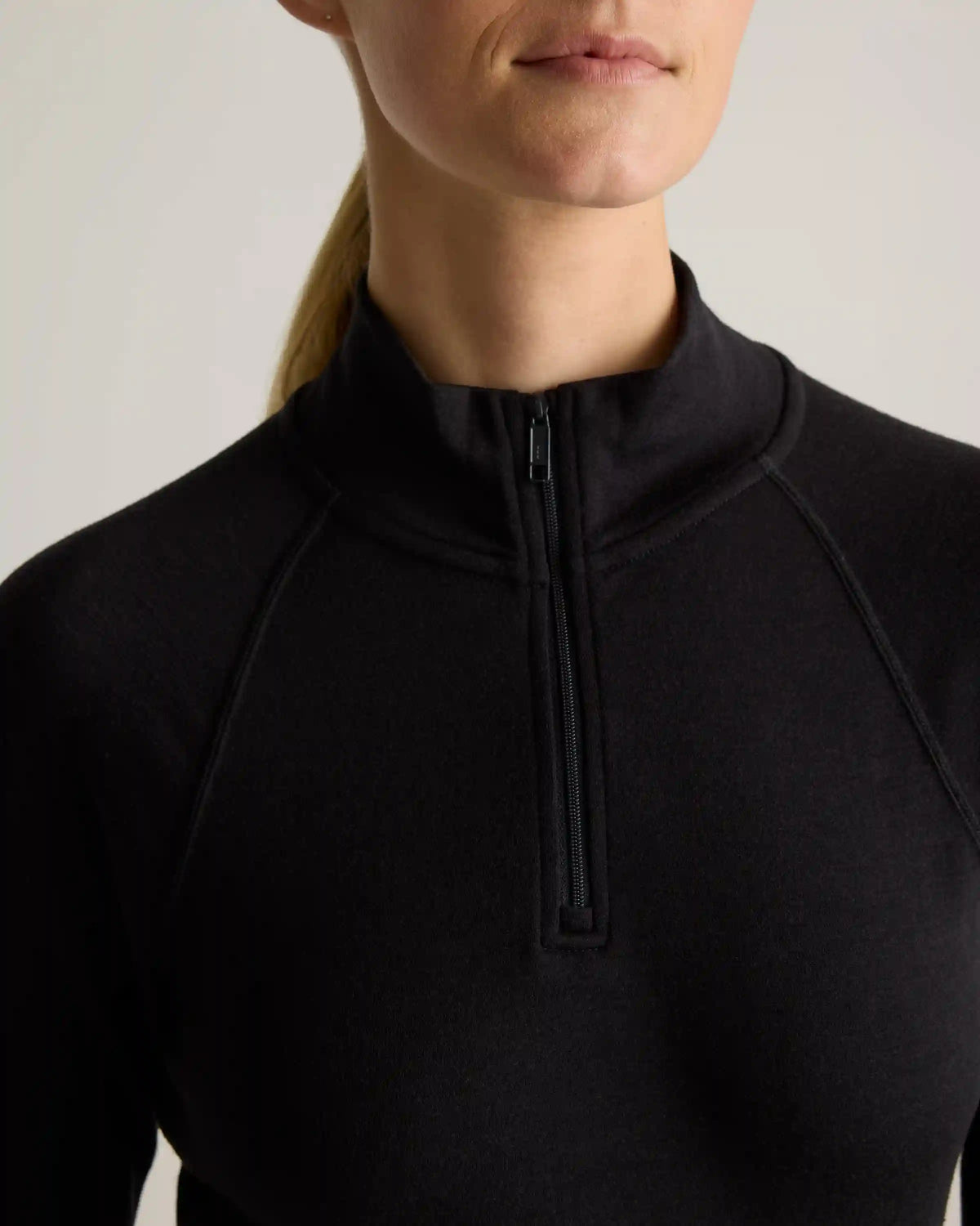 100% Merino Wool Cold Weather Base Layer 1/4 Zip