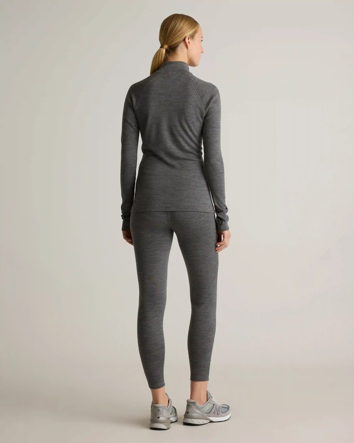 100% Merino Wool Cold Weather Base Layer 1/4 Zip